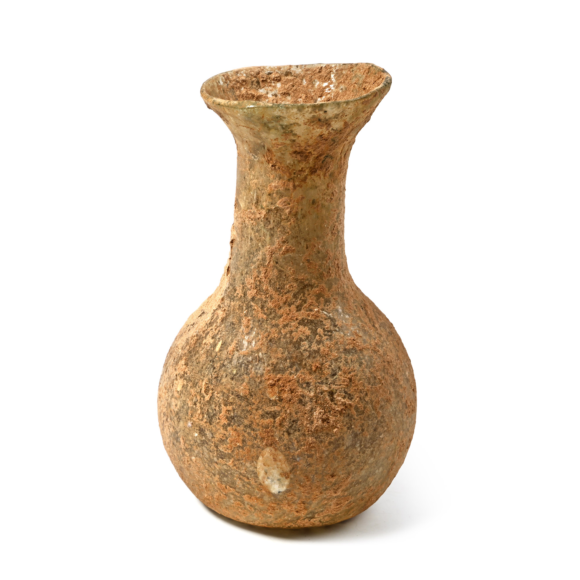 Roman Glass Flask with Flared Neck
