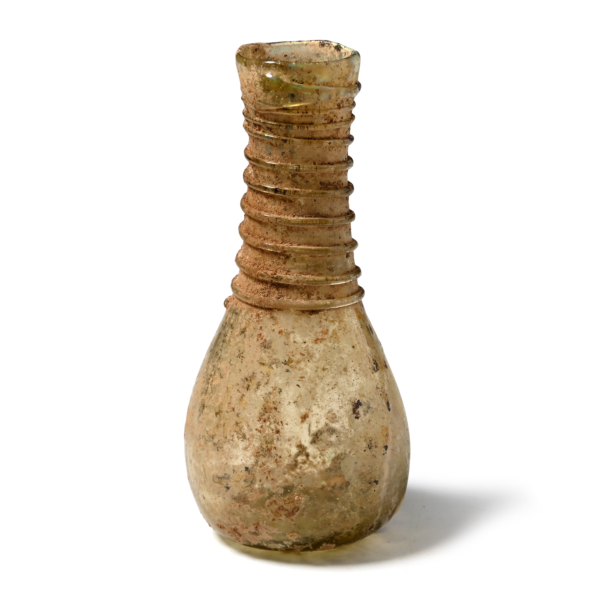 Small Roman Glass Flask with Trail