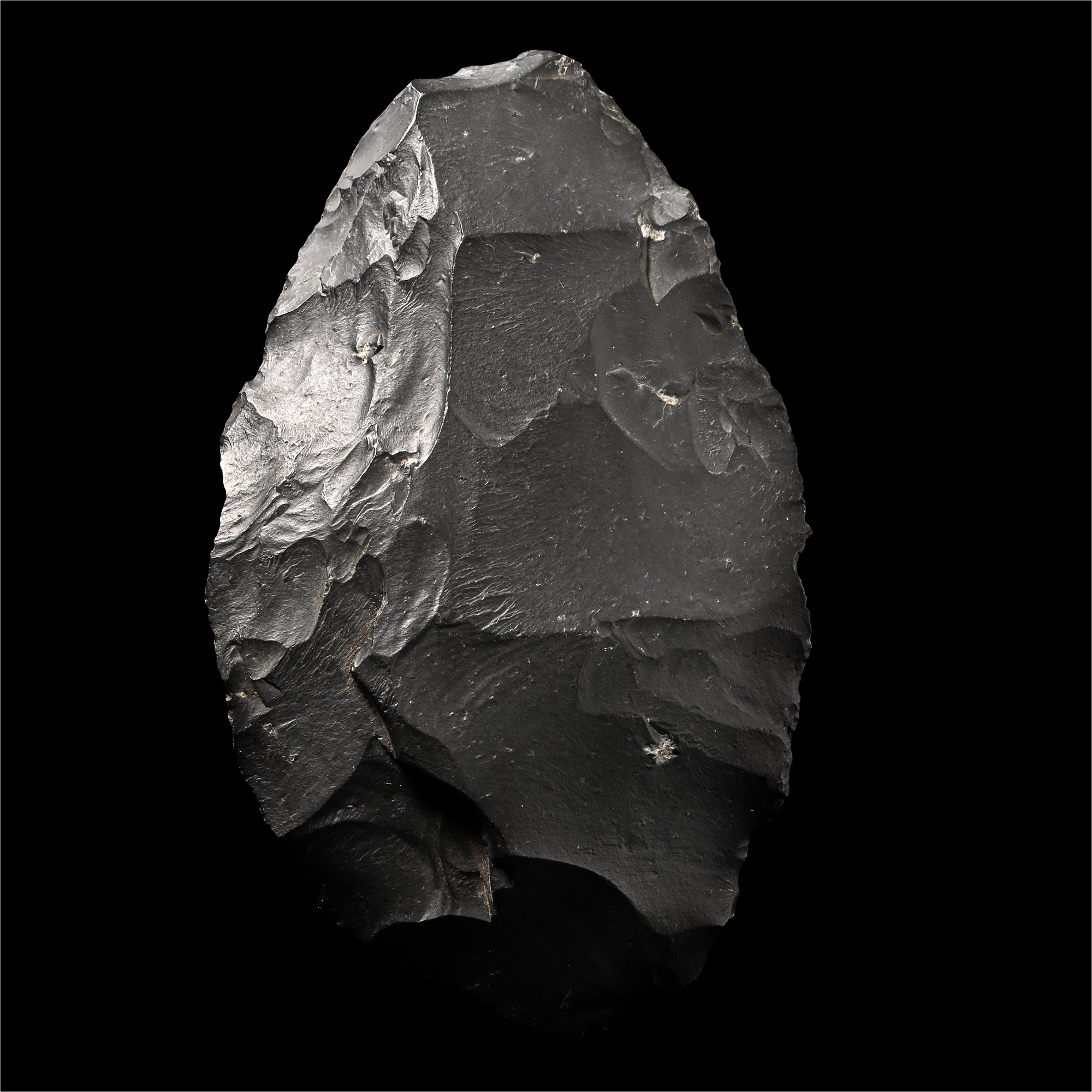 Stone Age Knapped Black Stone Axe