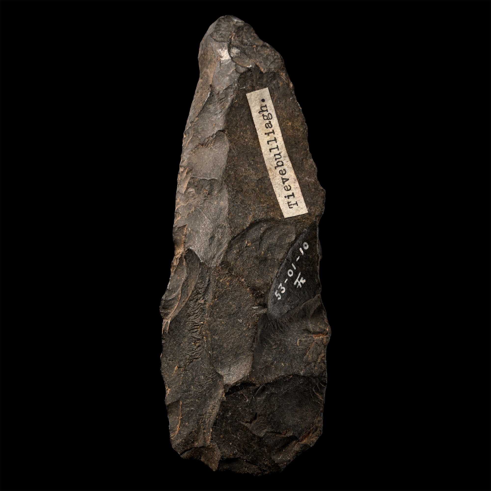 Northern Ireland Stone Age Knapped Black Stone Axe