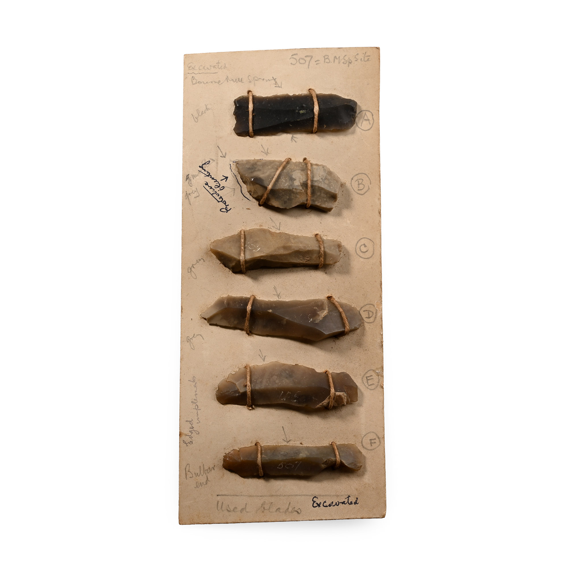 Farnham Stone Age Knapped Knife Blade Group