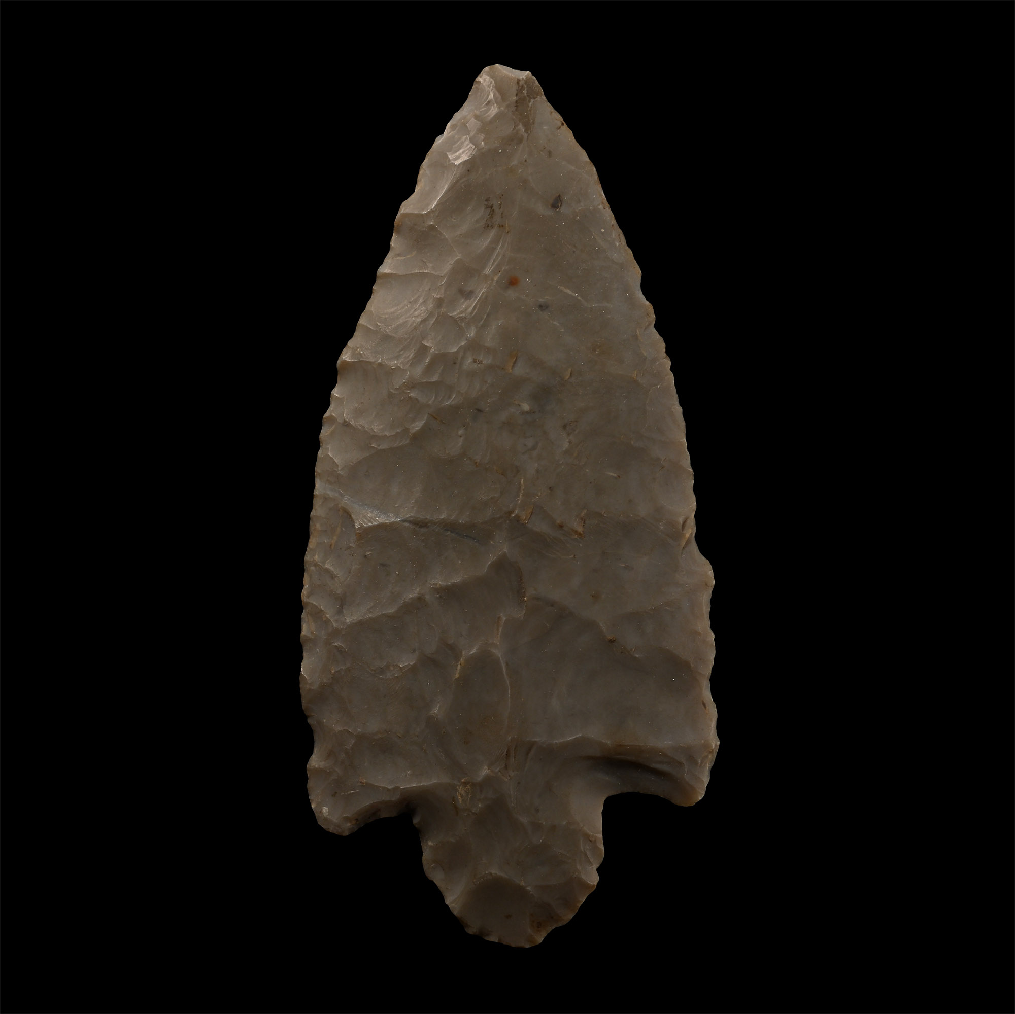 North American Indian Knapped Grey Chert Ceremonial Spear Point