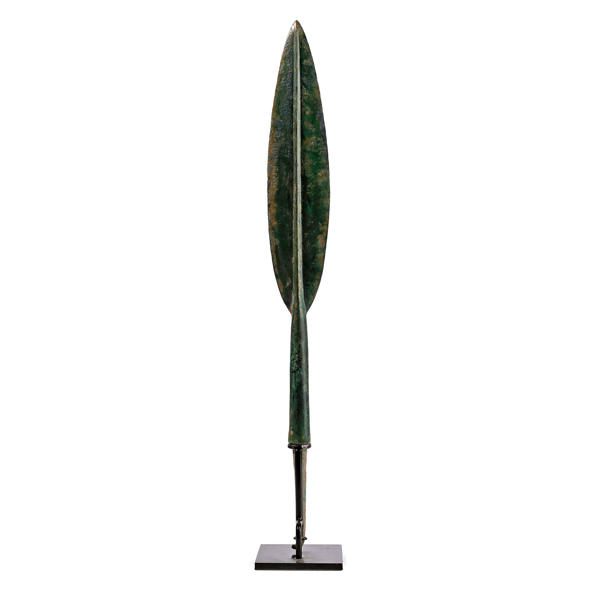 Large Luristan Leaf-Shaped Bronze Spearhead