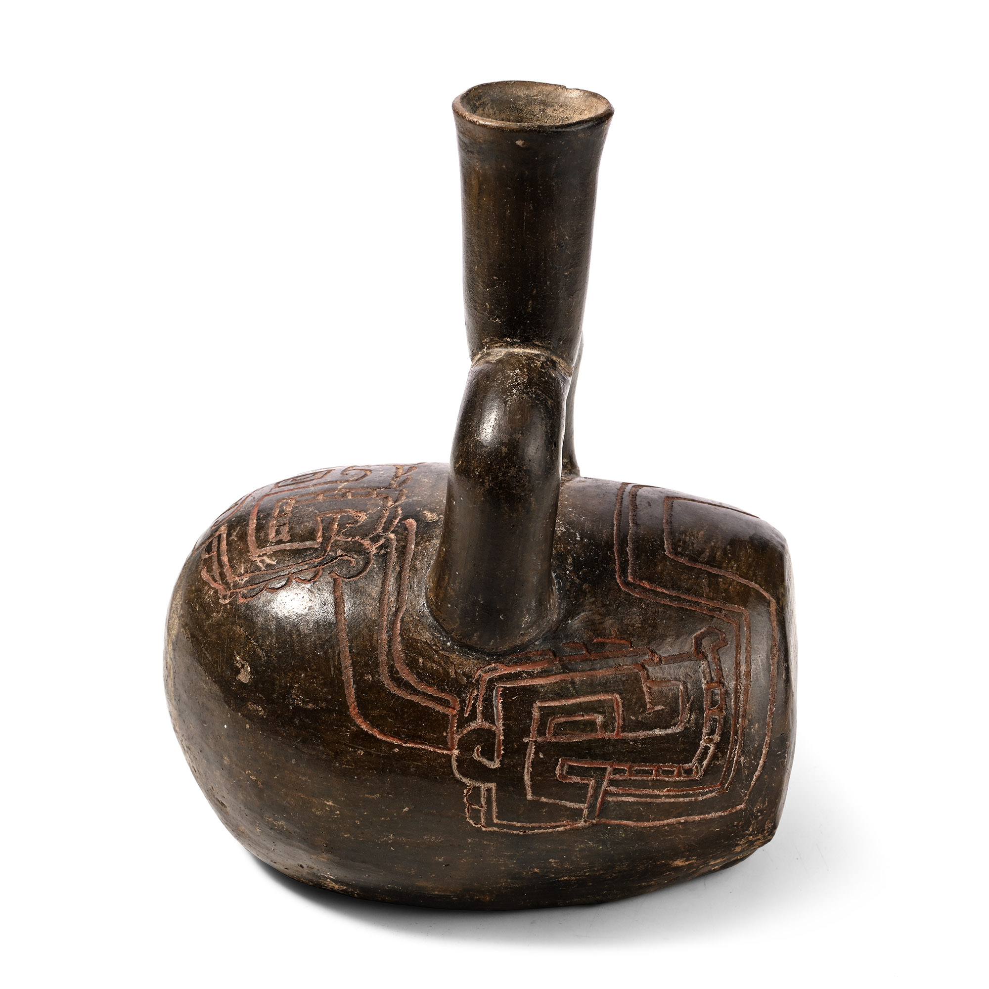 Pre-Columbian Tembladera Pottery Stirrup Vessel