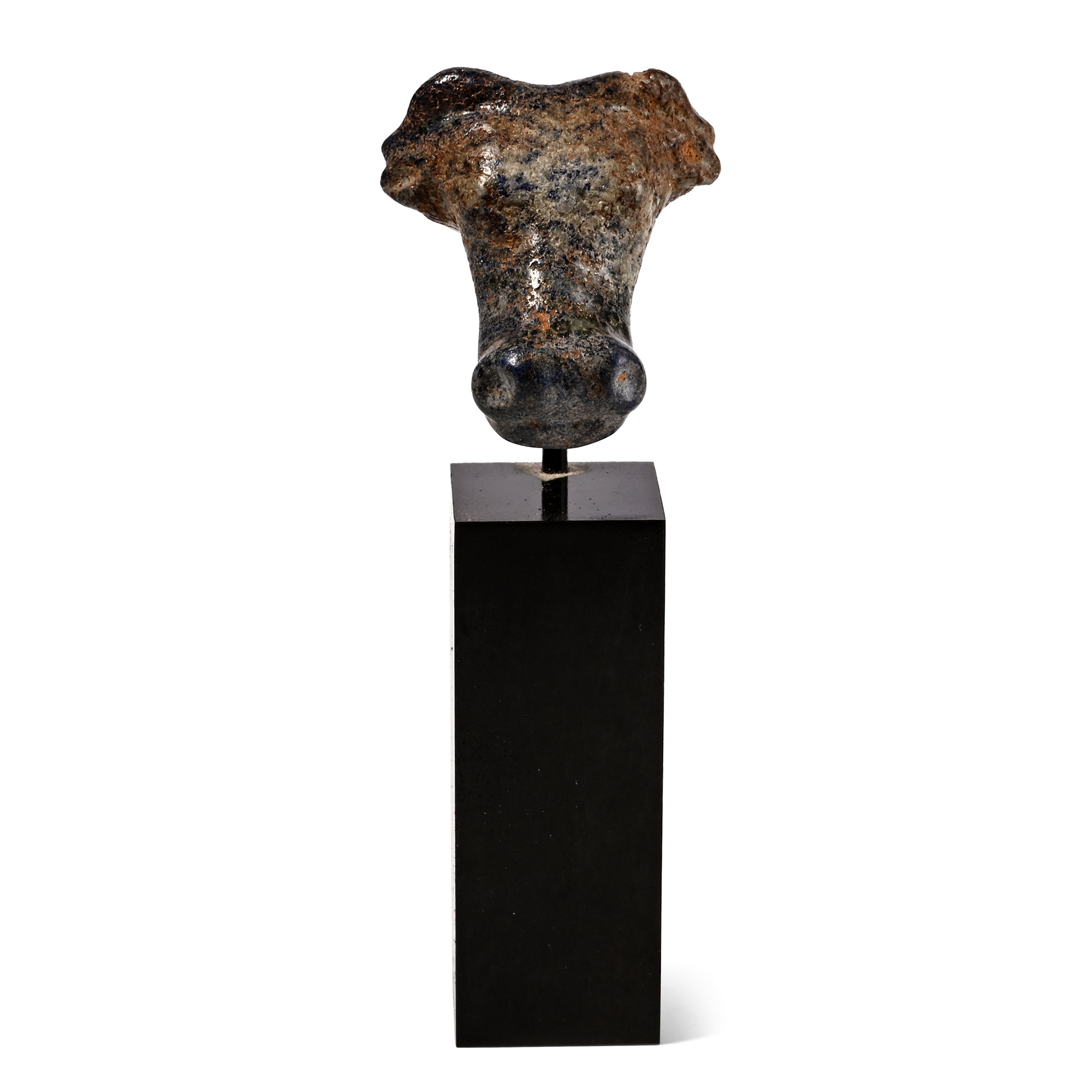 Western Asiatic Lapis Lazuli Head of a Bull