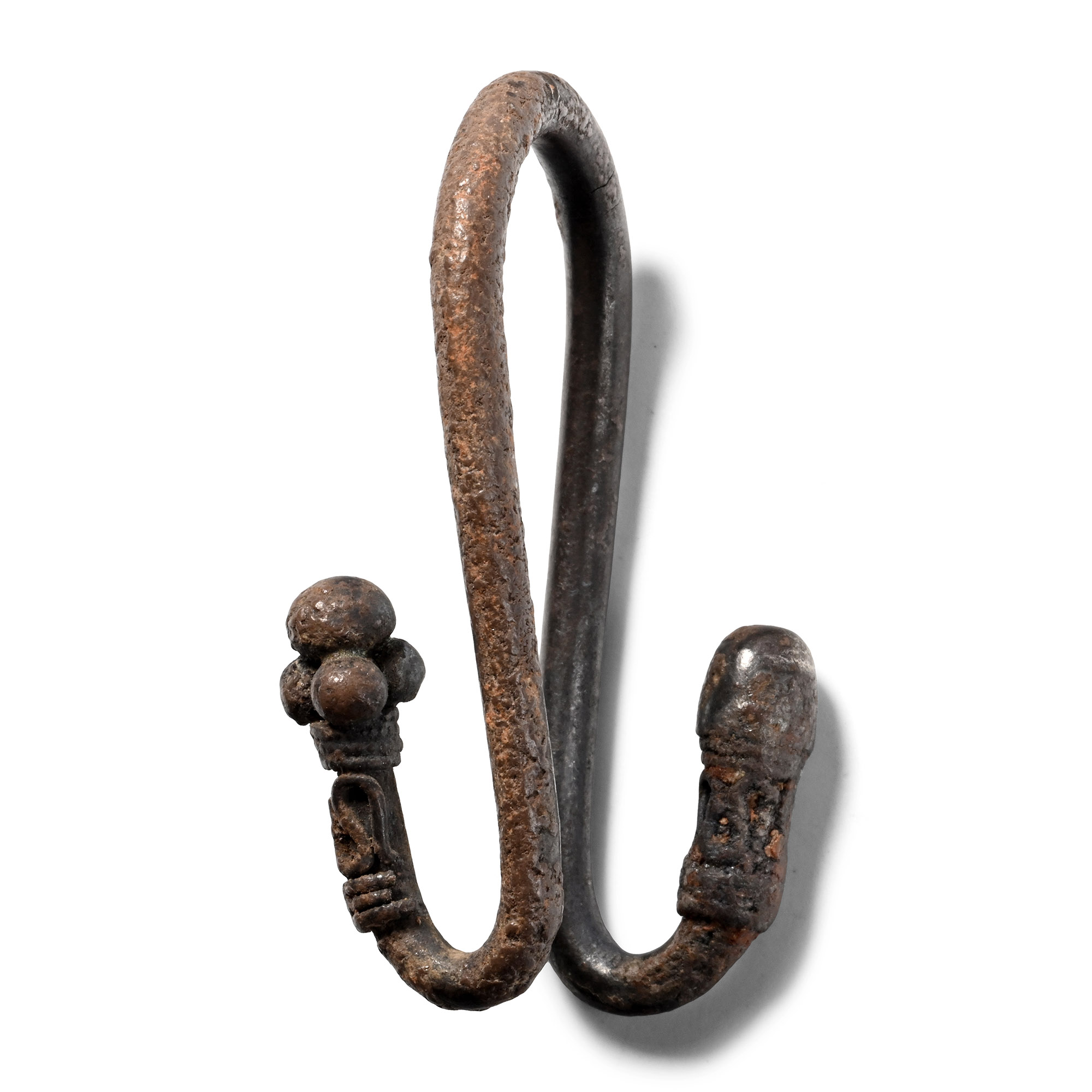 Greek Silver Belt Hanger with Decorated Terminals