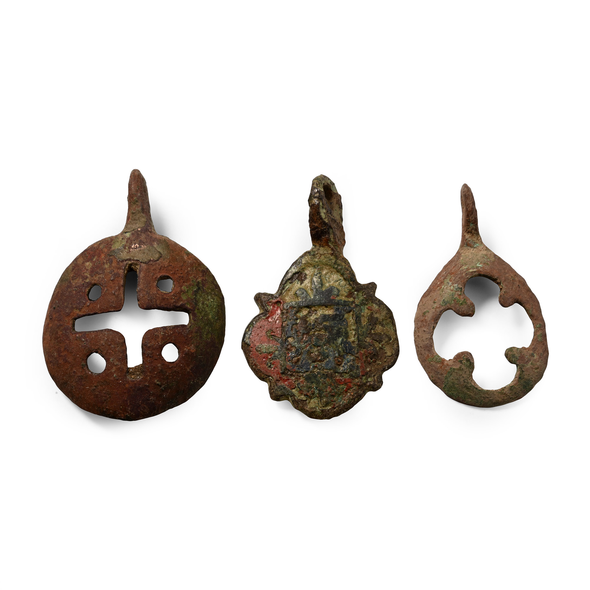 Medieval Knight's Heraldic Horse Harness Pendant Group