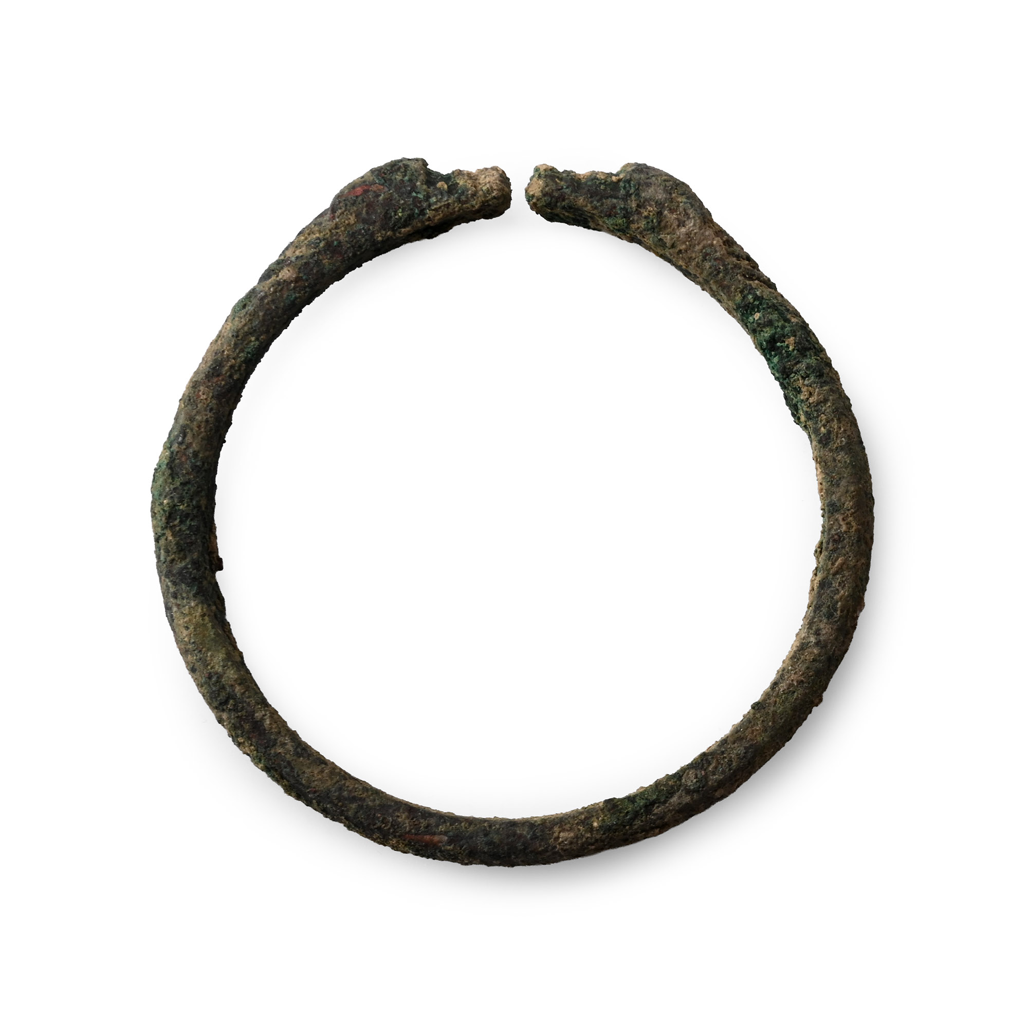 Greek Bronze Bracelet with Animal Heads