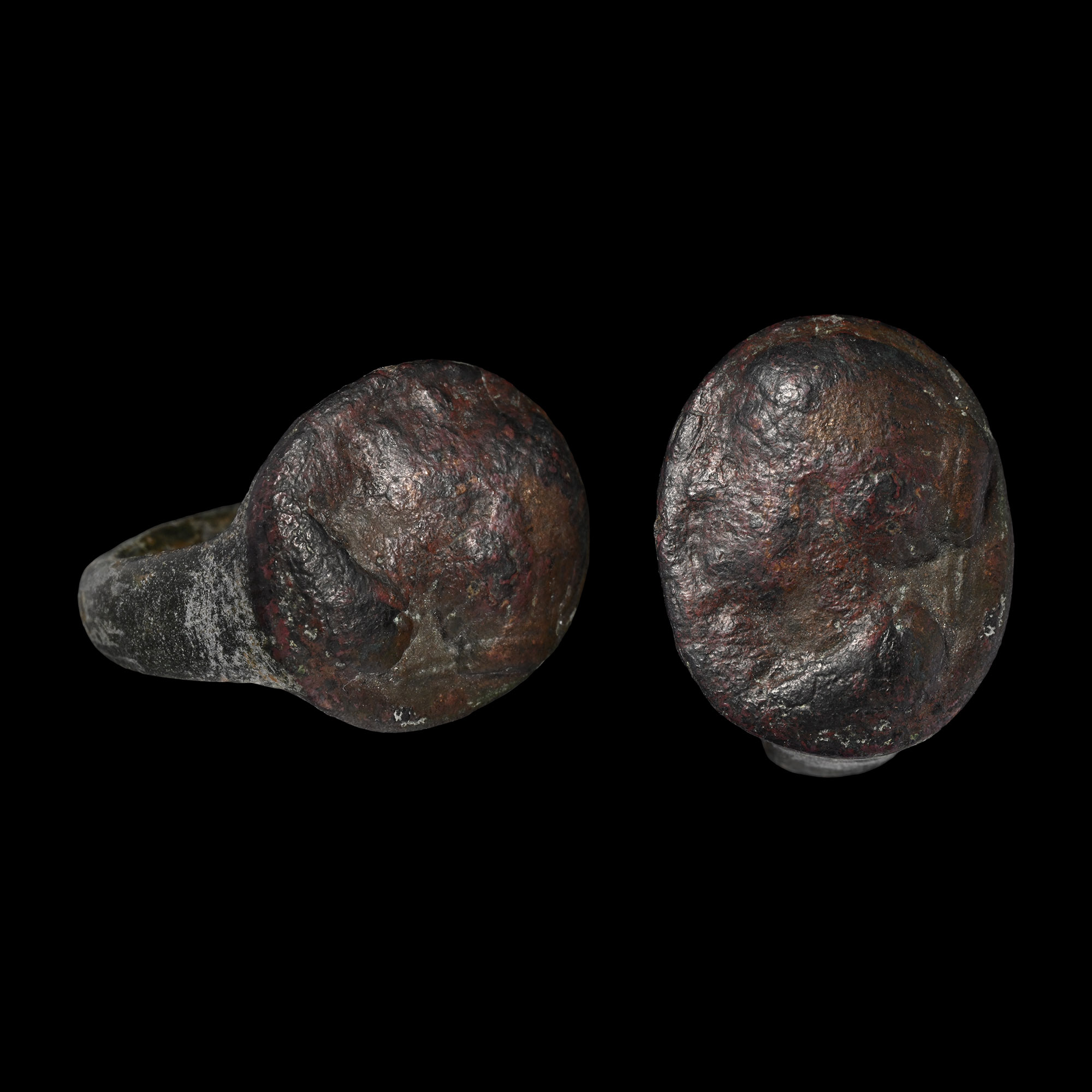 Romano-Egyptian Bronze 'Cleopatra' Ring