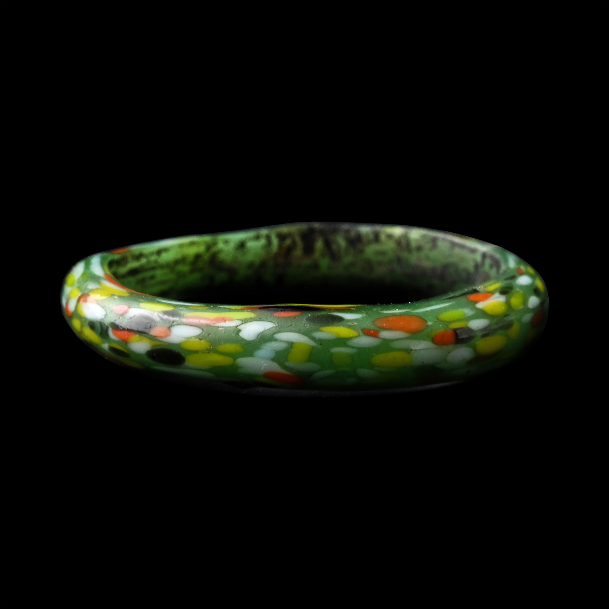 Post Medieval Multi-Coloured Glass Ring