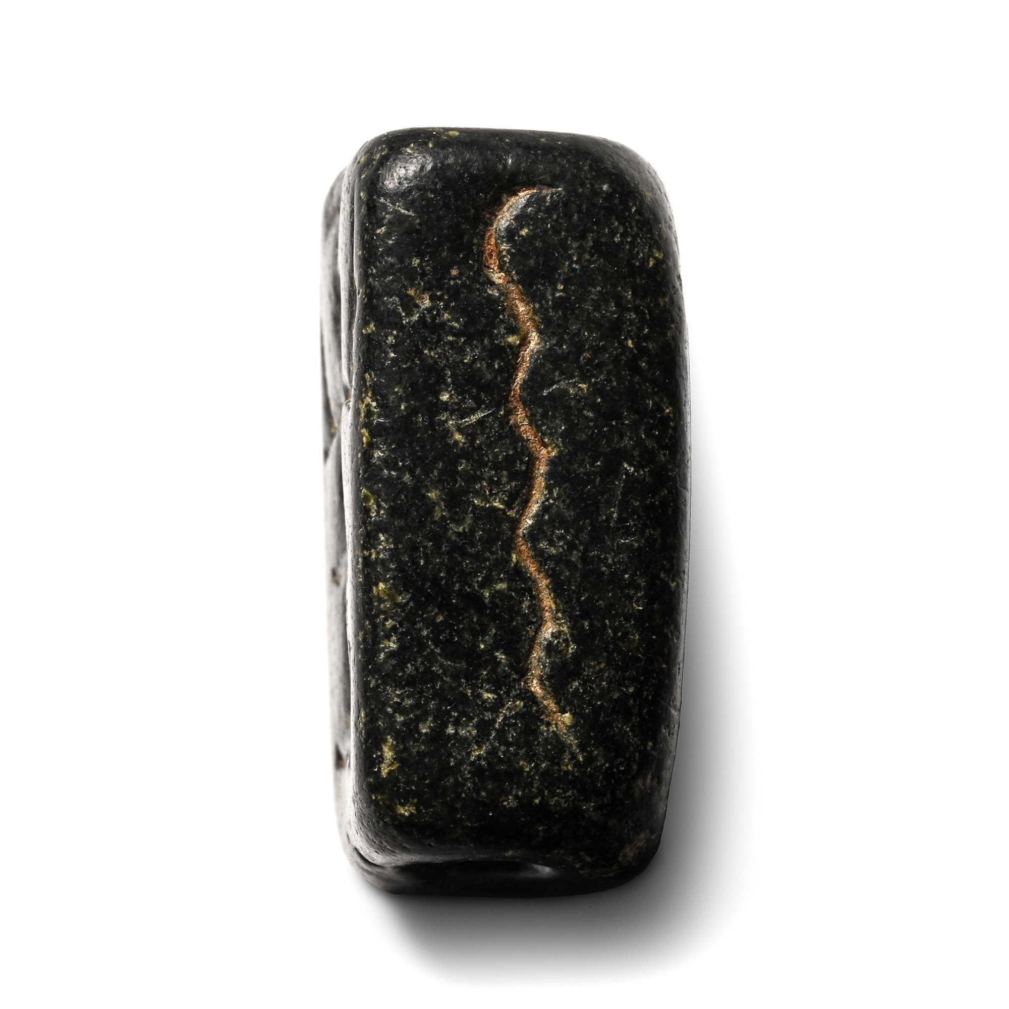 Assyrian Steatite Four-Sided Seal with Figures and Magical Symbols