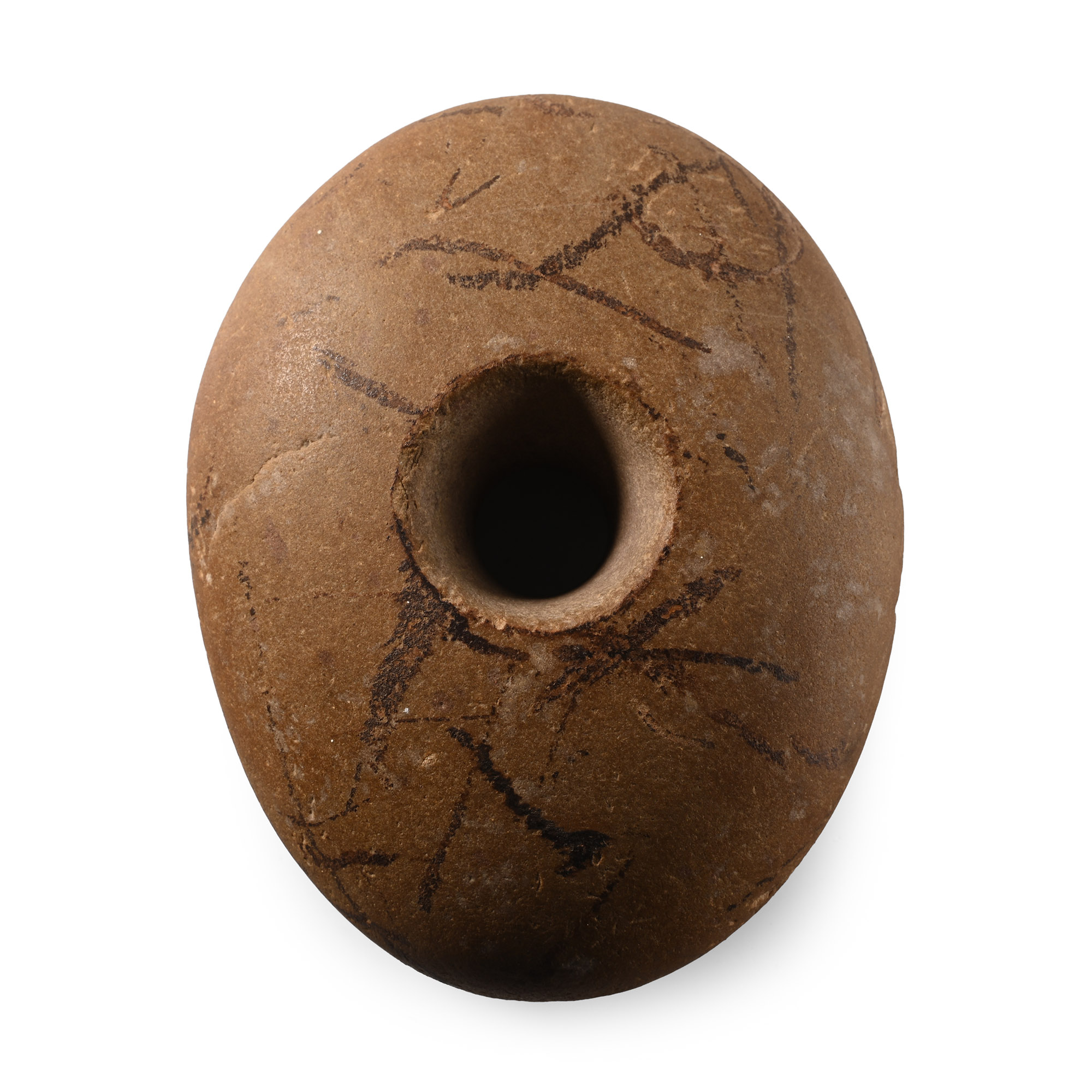 Large Stone Age Drilled and Polished Macehead
