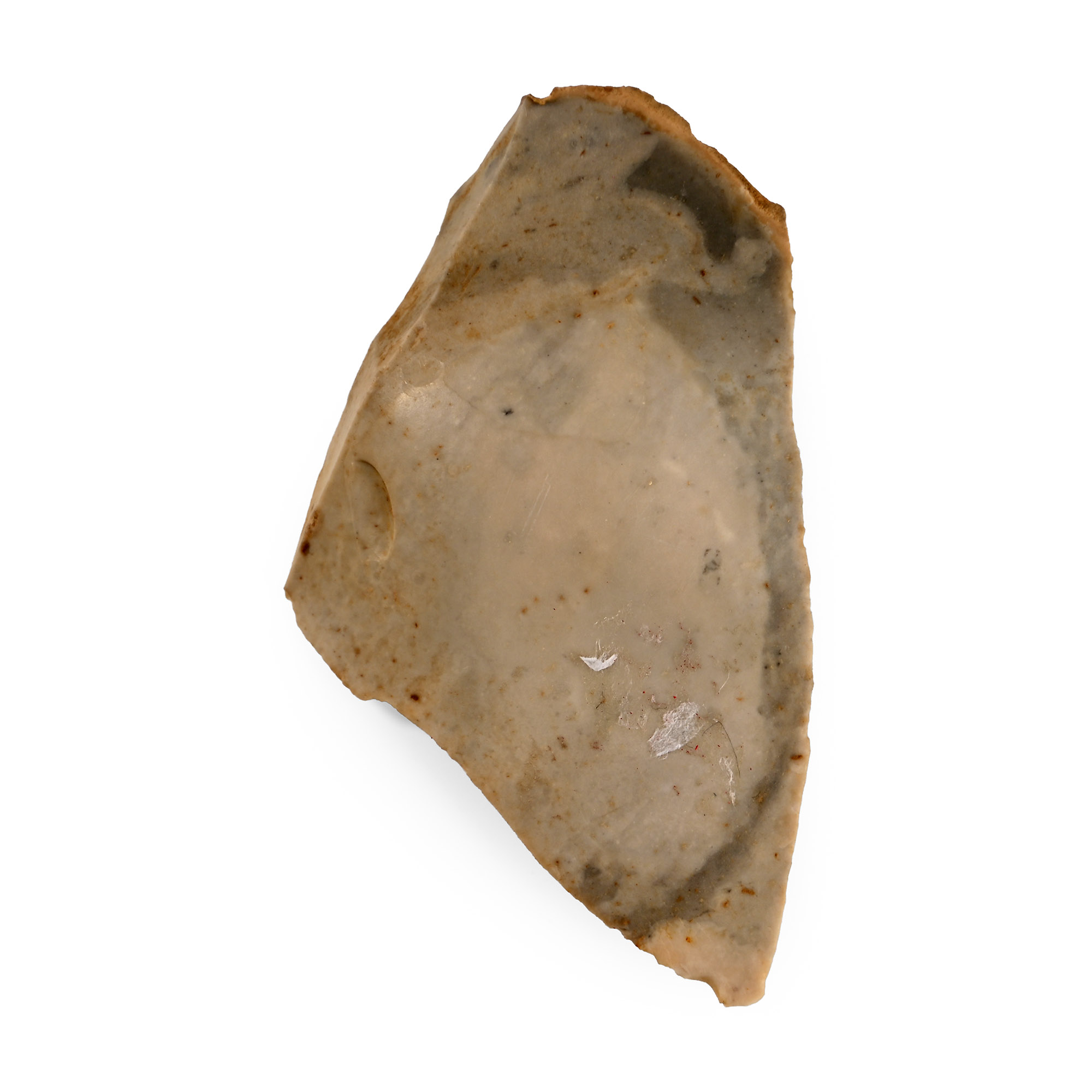 French Stone Age Mousterian Kapped Flint Point