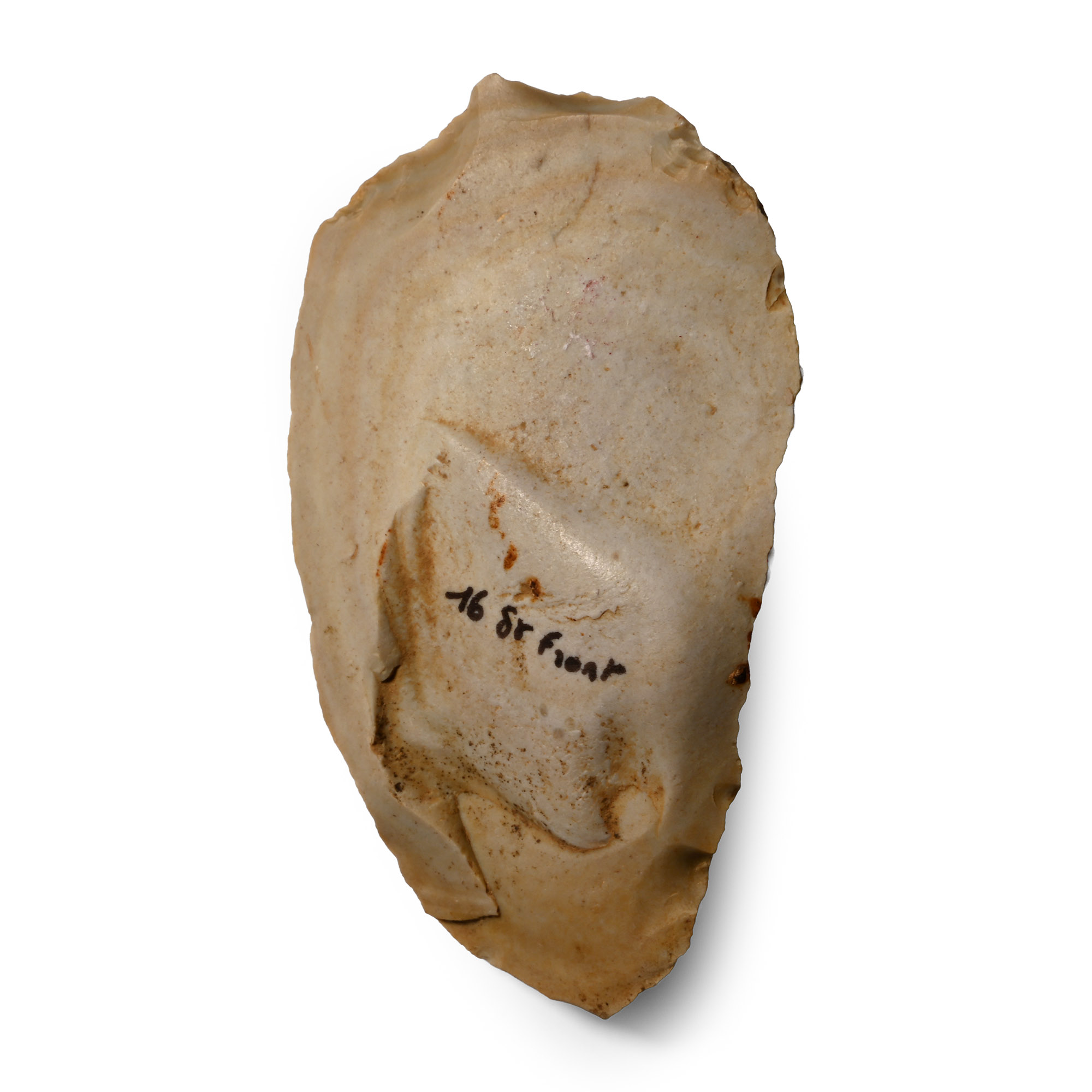 French Stone Age Mousterian Knapped Flint Knife Scraper