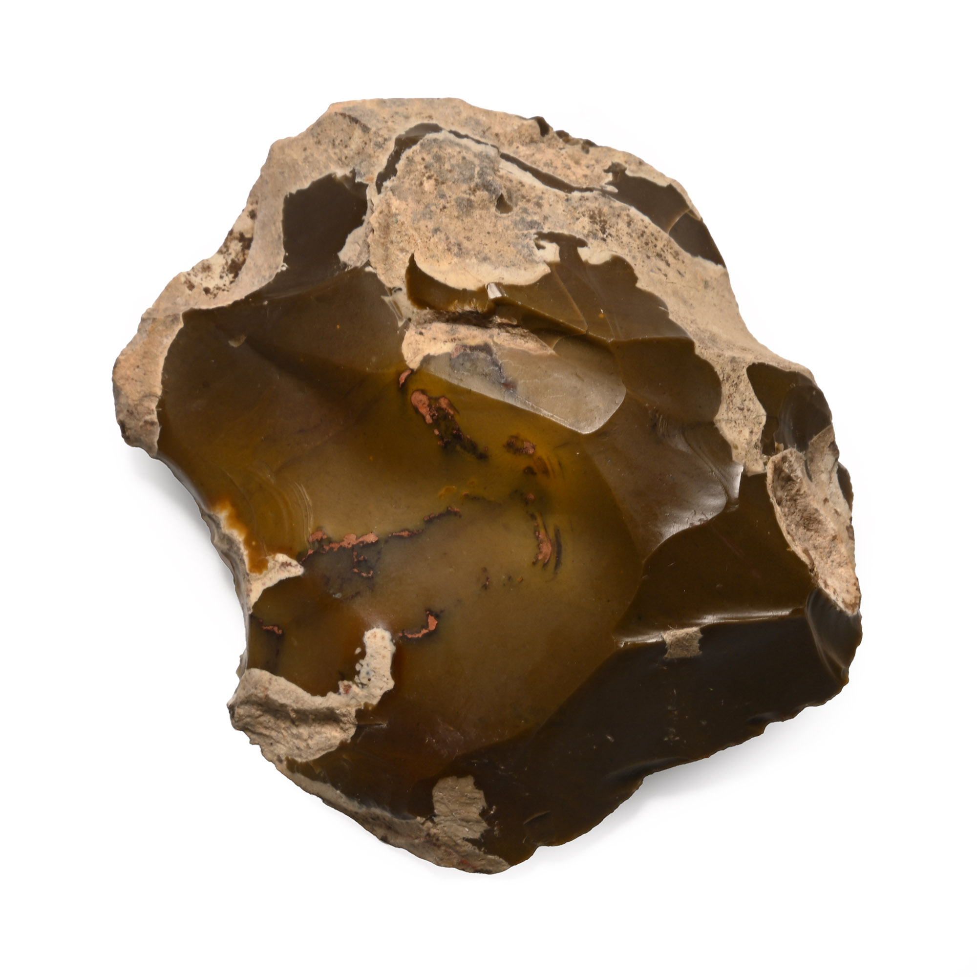 French Stone Age Fontmaure Jasper Neanderthal Knapped Flint Scraper
