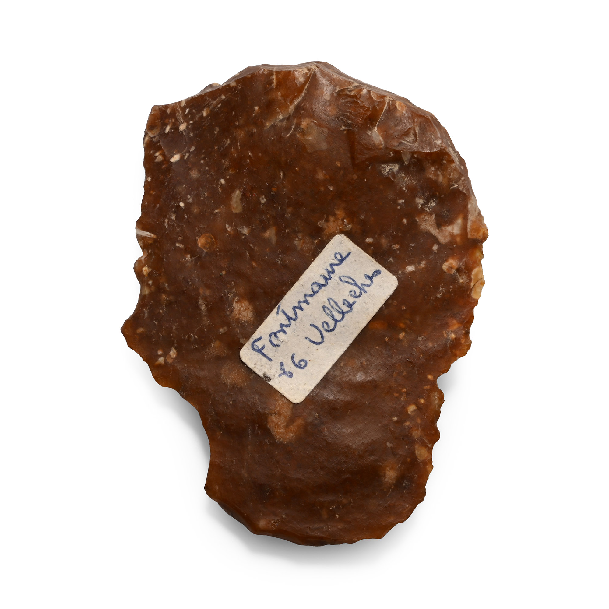 French Stone Age Fontmaure Jasper Neanderthal Knapped Flint Scraper