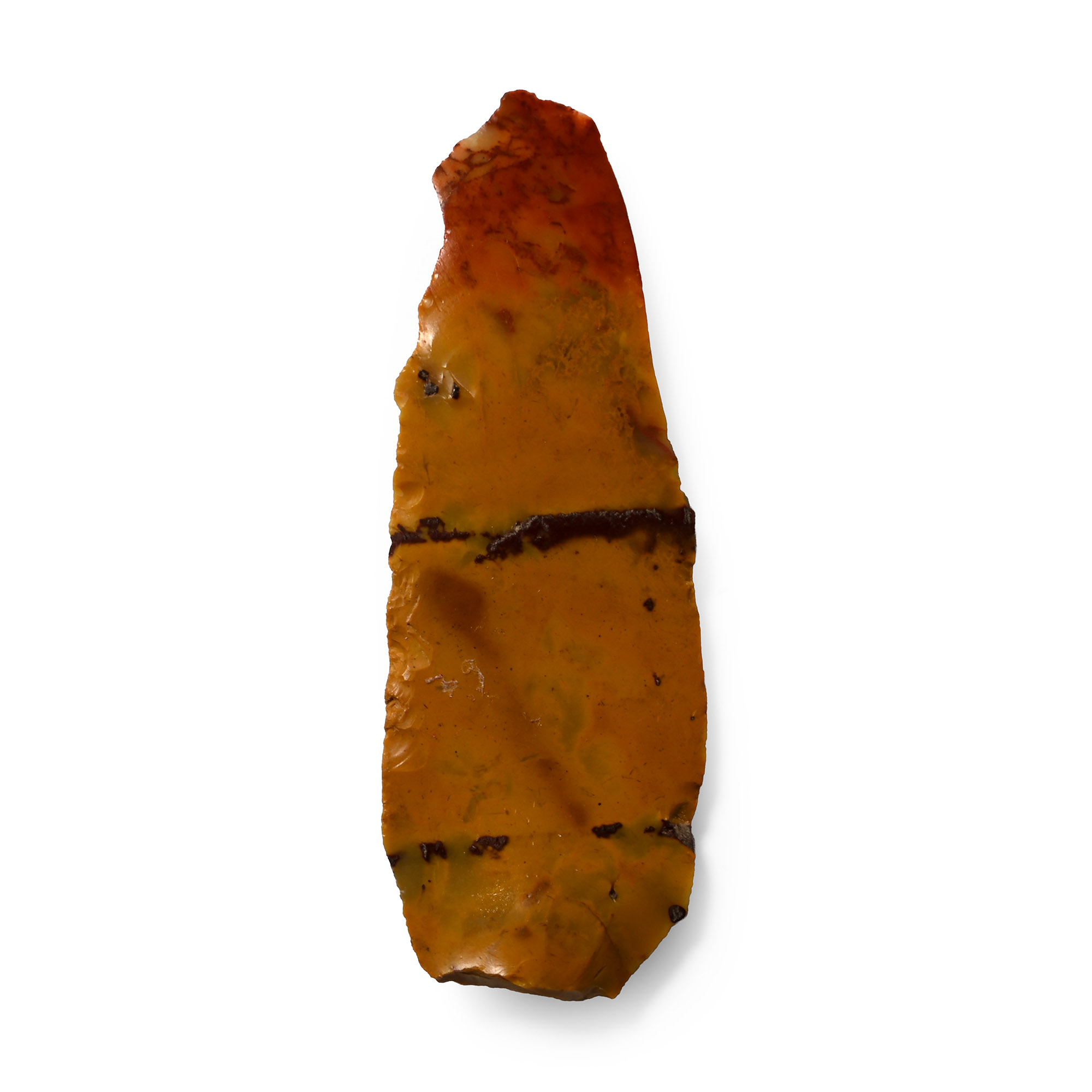 French Stone Age Fontmaure Jasper Neanderthal Knapped Flint Blade