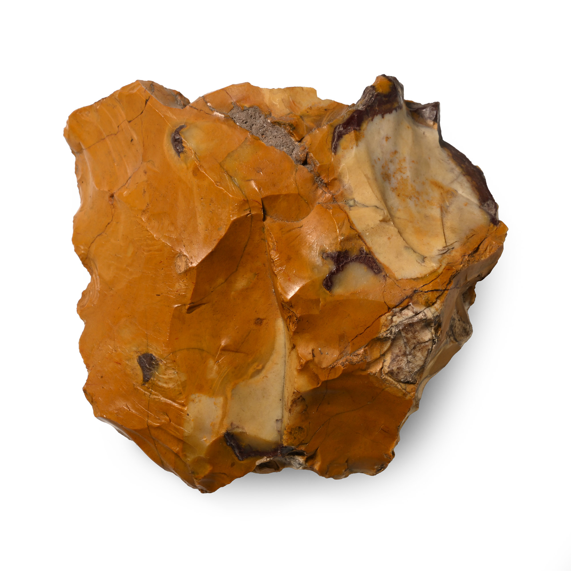 Very Large Stone Age Fontmaure Knapped Jasper Handaxe