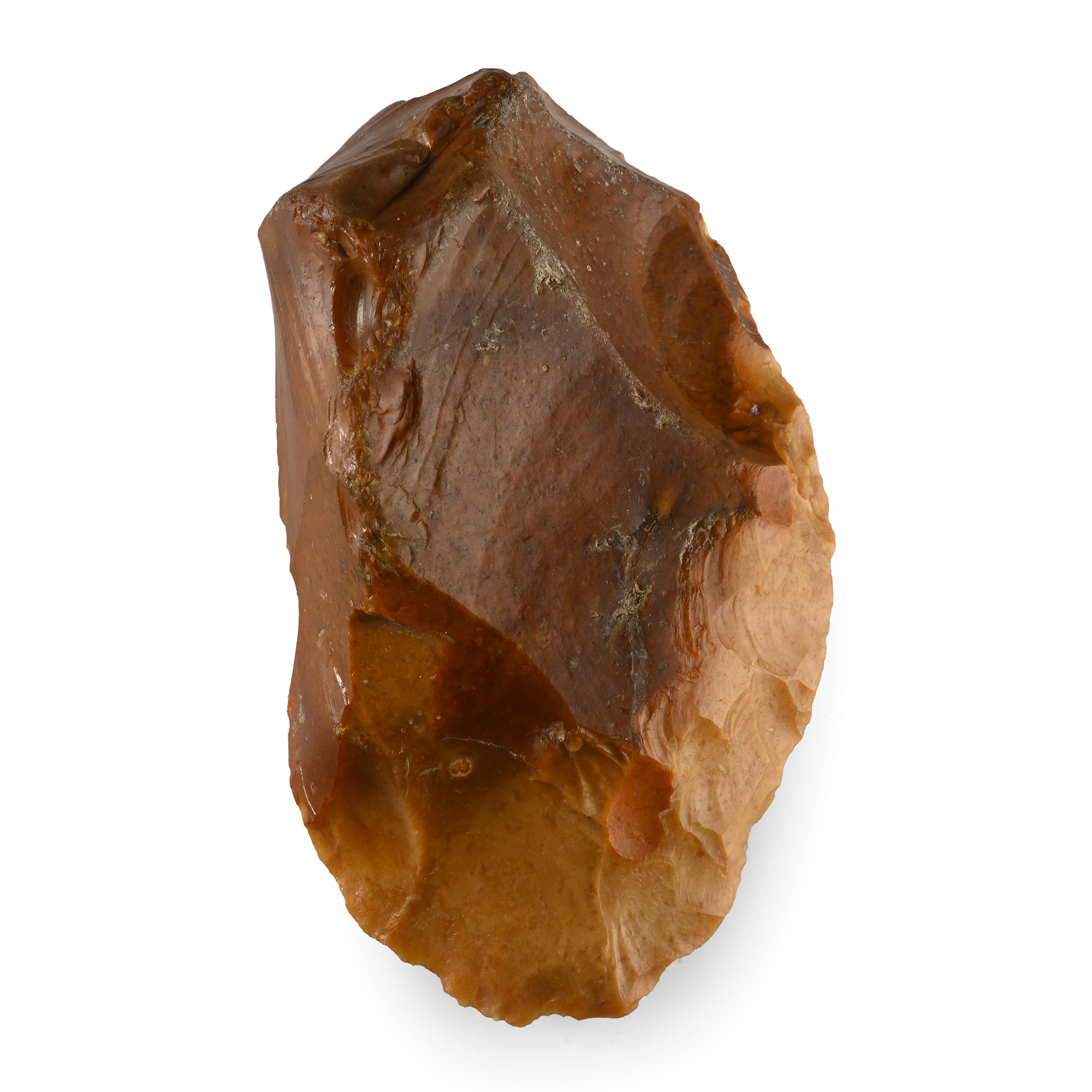 French Stone Age Homo Heidelbergensis Knapped Flint Acheulean Cleaver