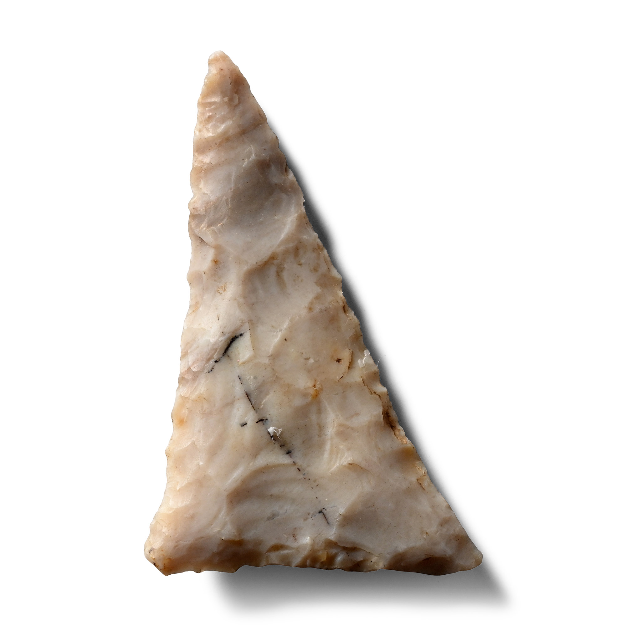 North American Stone Age Knapped Bifacial Arrowhead