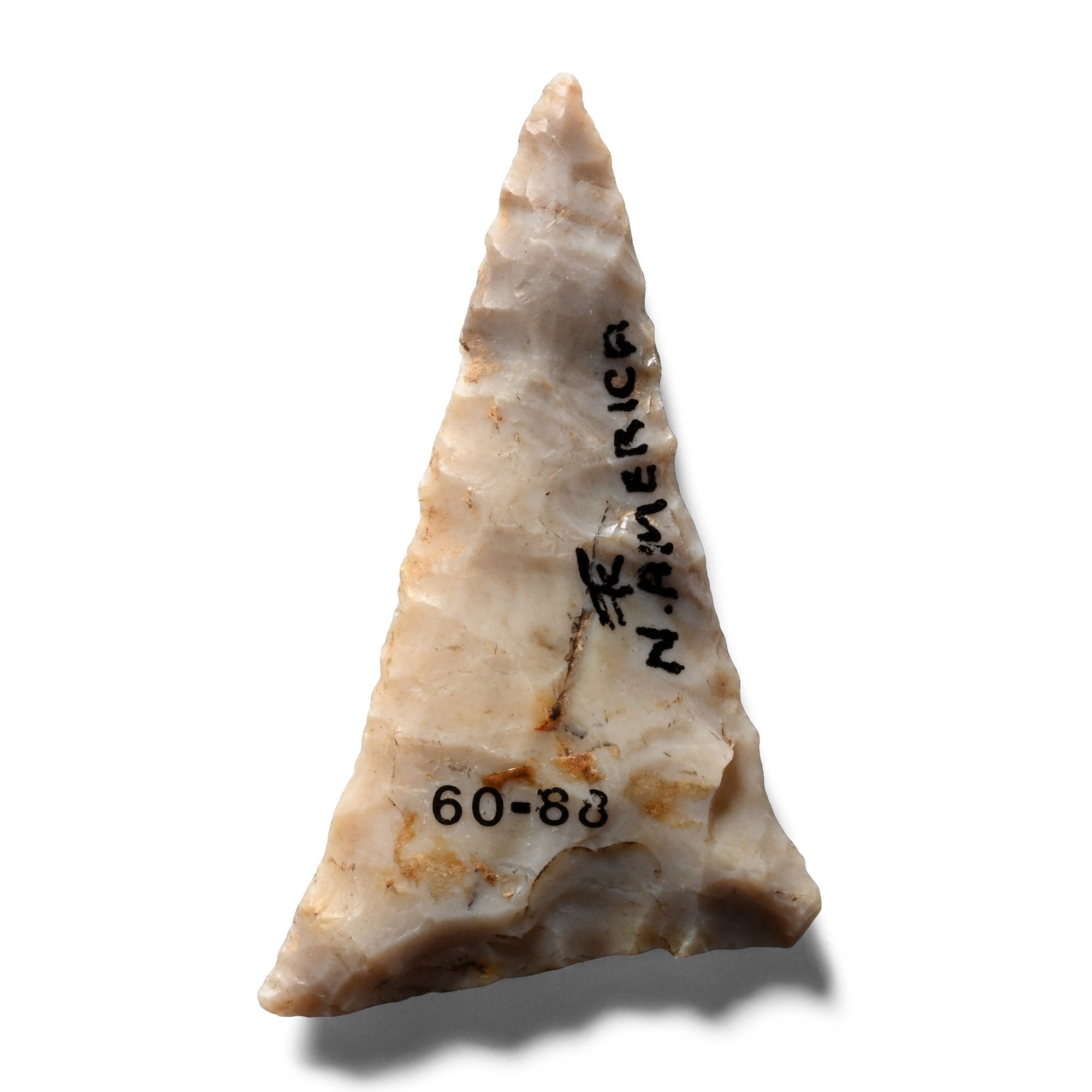 North American Stone Age Knapped Bifacial Arrowhead