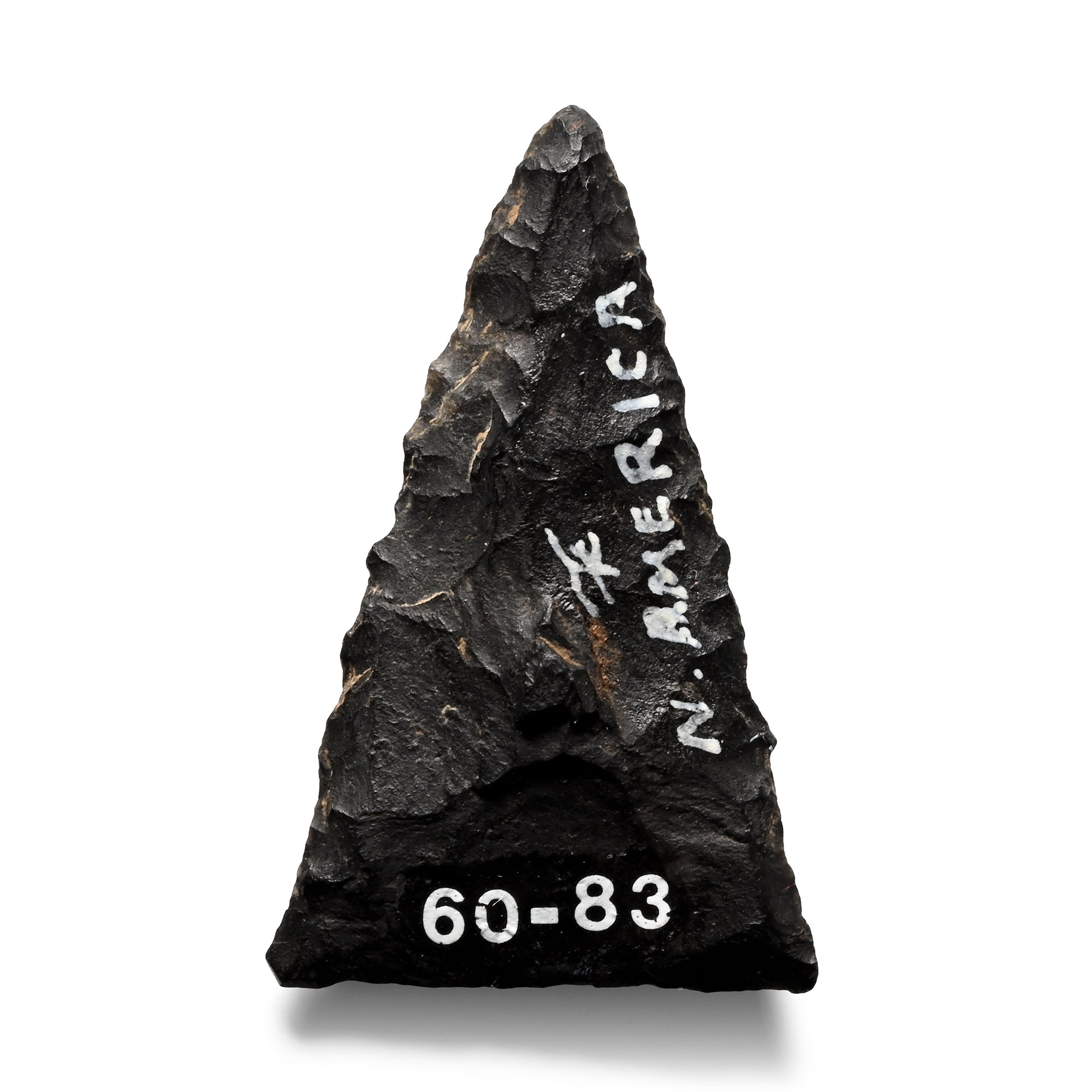 North American Stone Age Knapped Bifacial Arrowhead