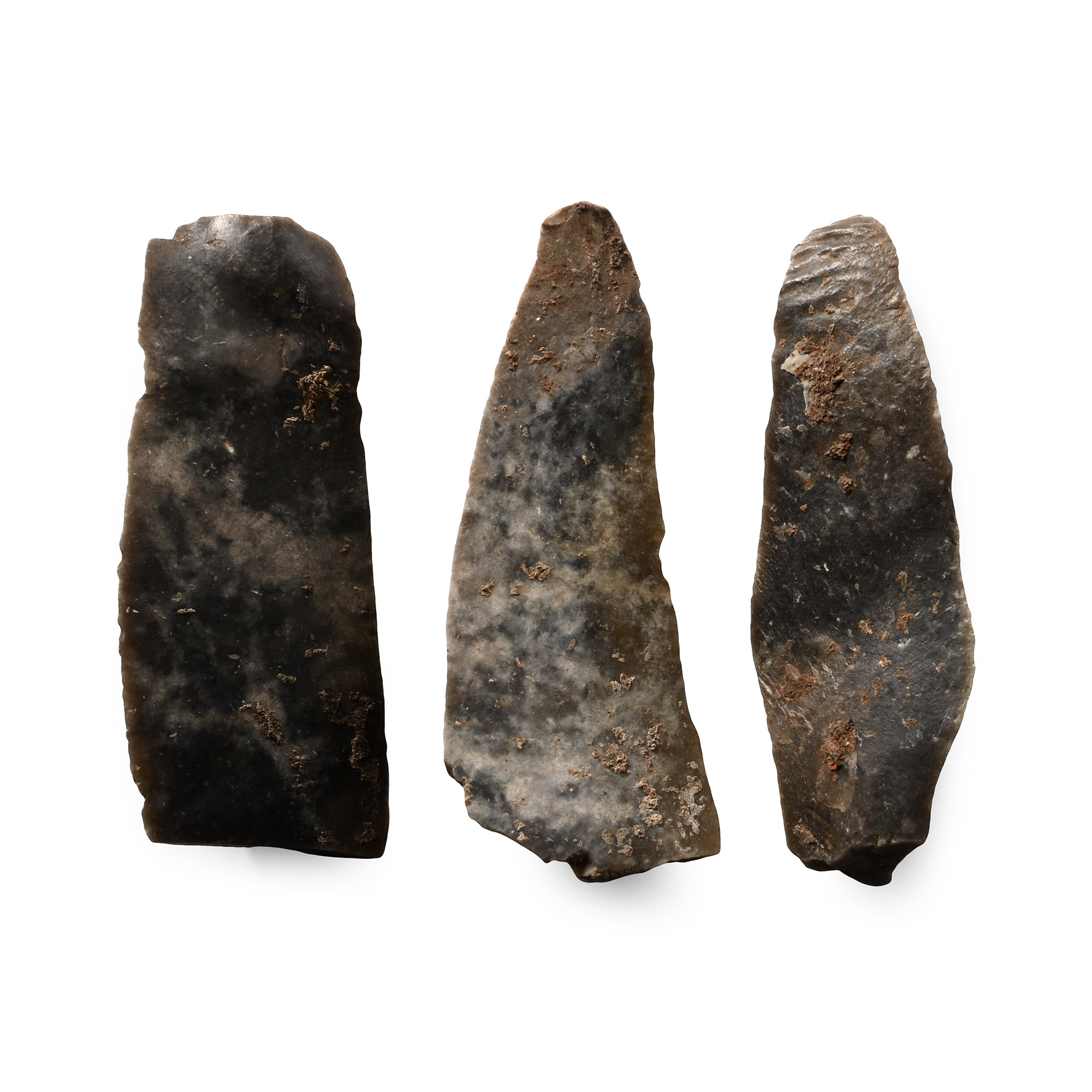 French Stone Age Solutrean Knapped Flint Blade Group - Ex Sir Arthur Evans