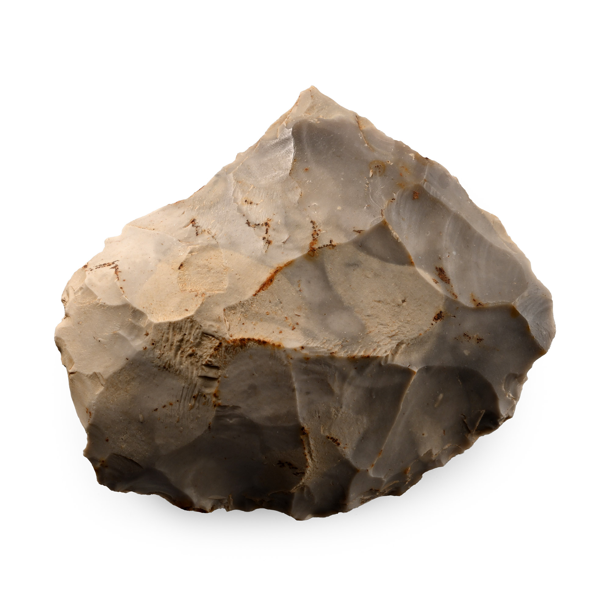 French Stone Age Knapped Flint Bifacial Adze