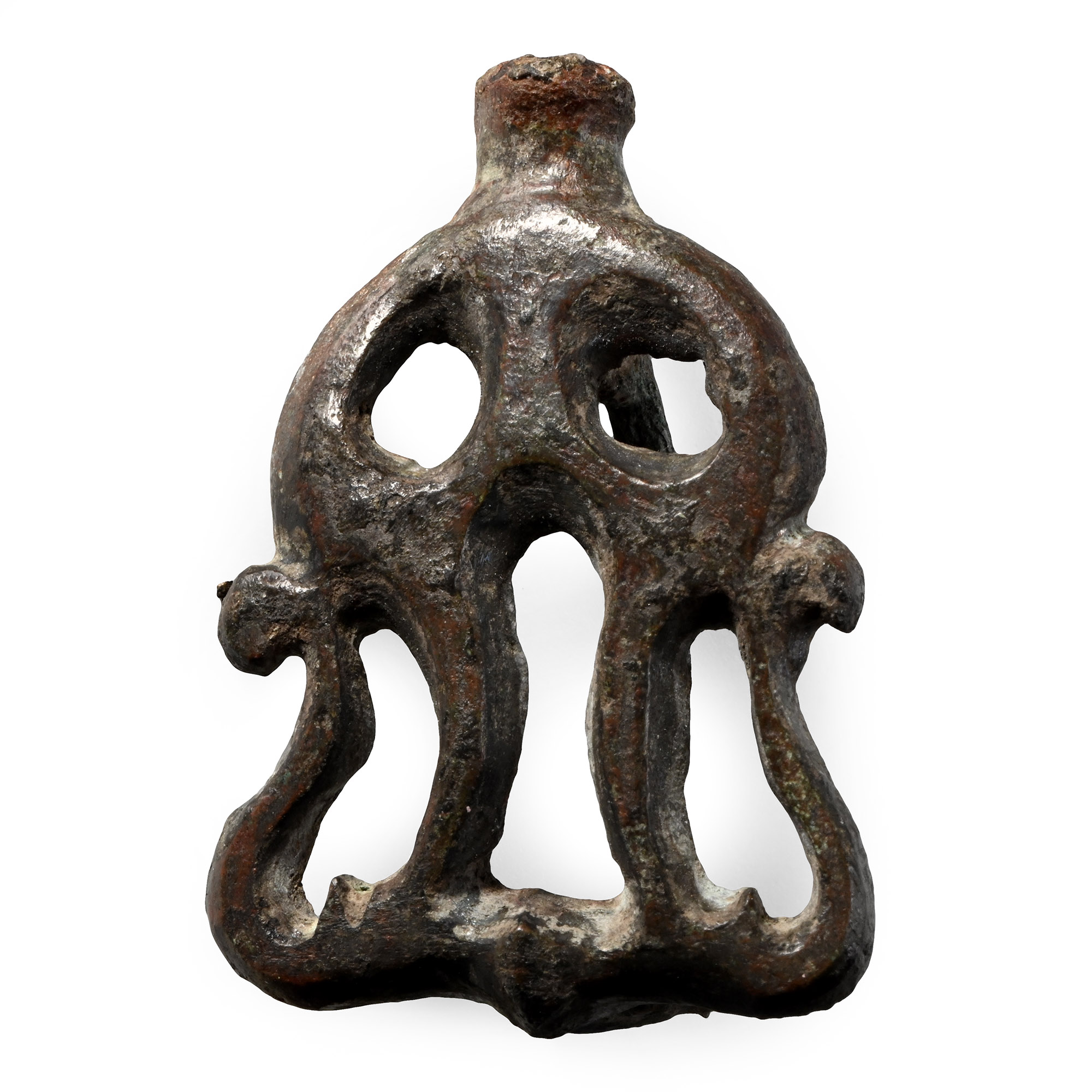 Roman Bronze Openwork Plate Brooch