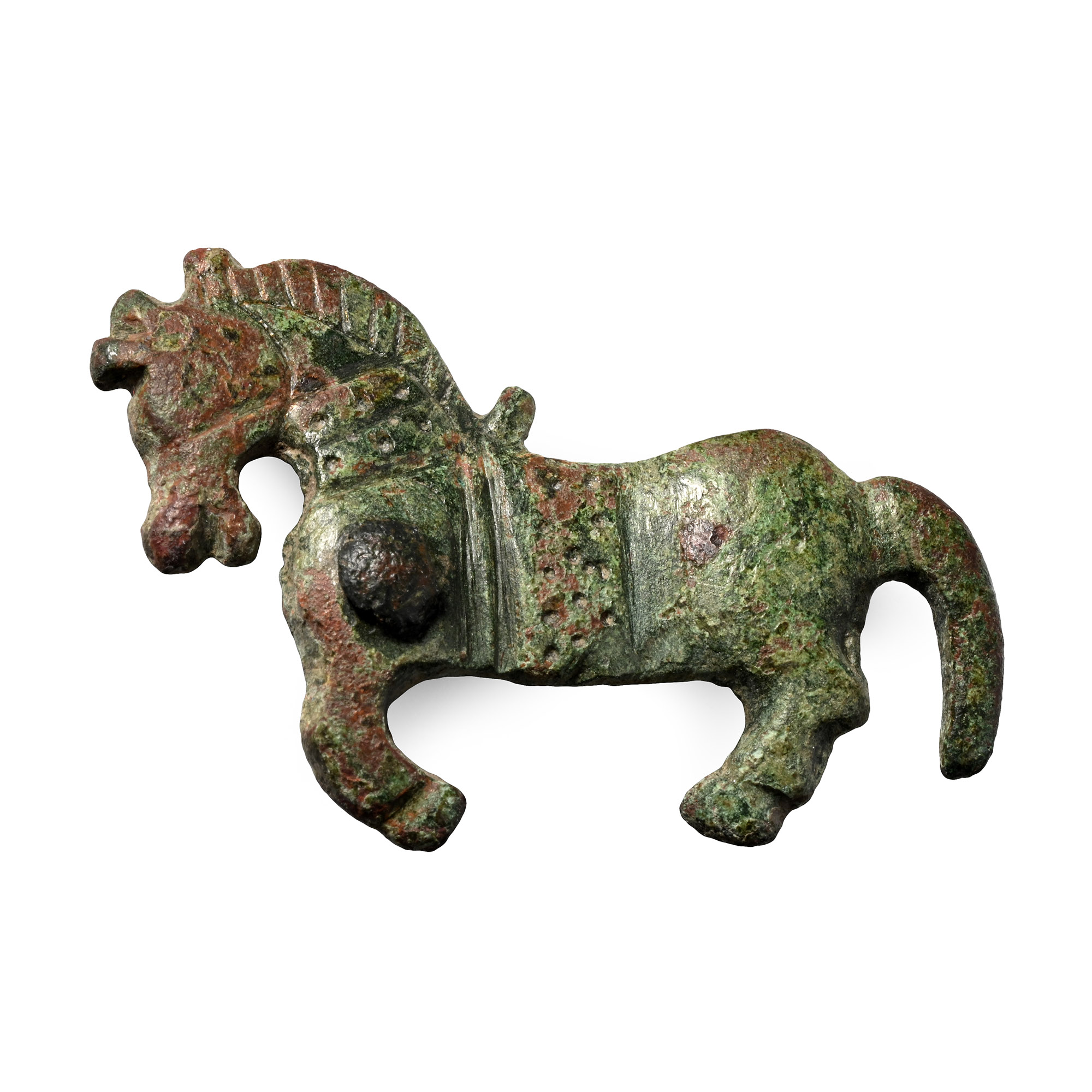 Roman Bronze Horse Plate Brooch