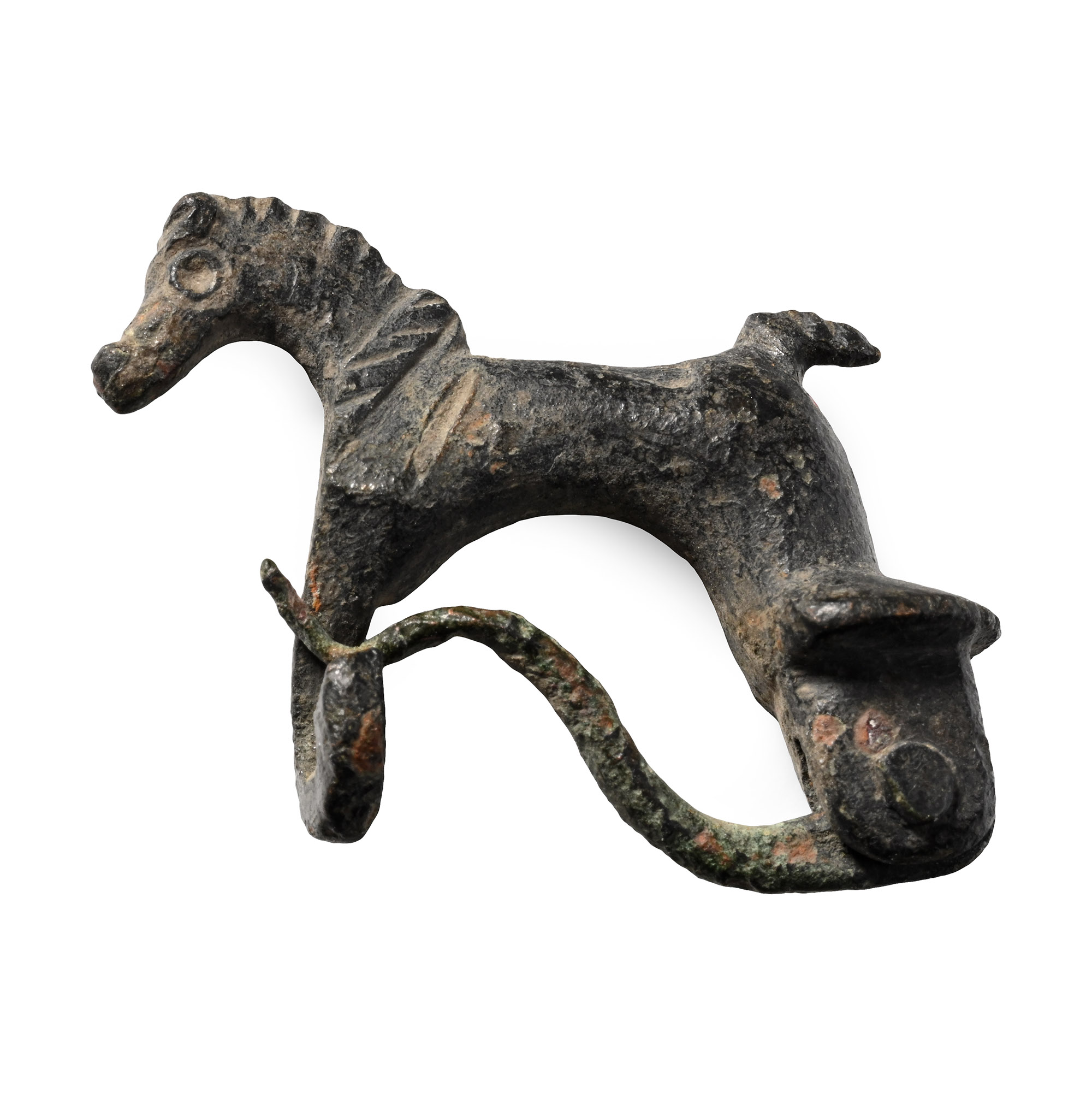 Roman Bronze Horse Brooch