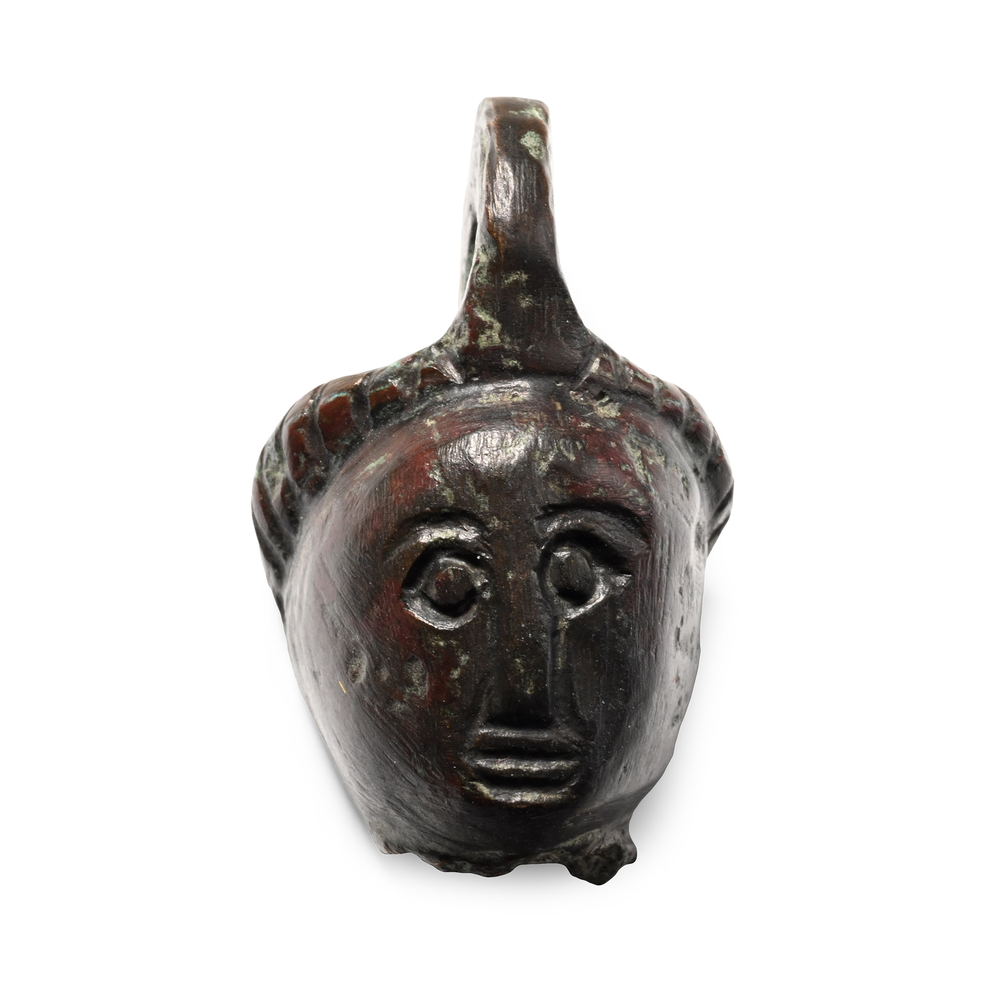 Roman Bronze Head Pendant