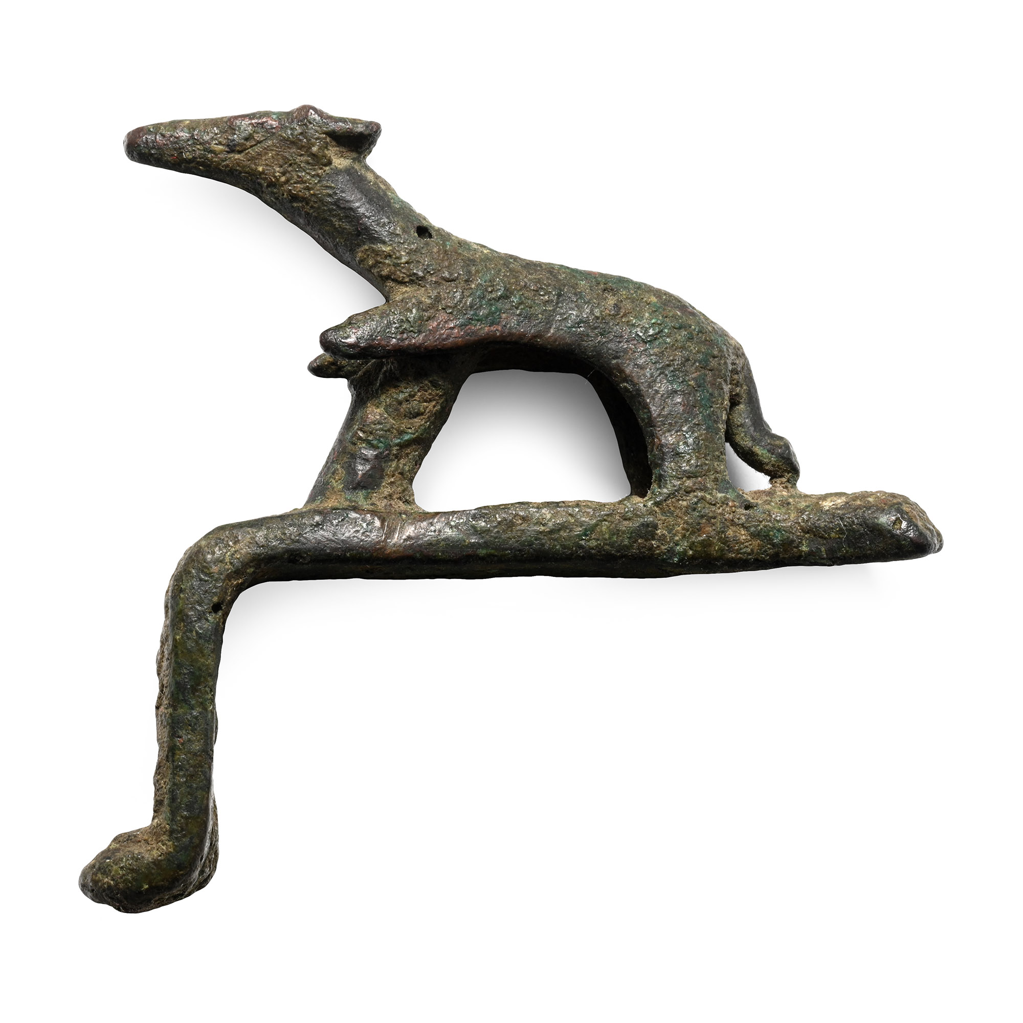 Greek Bronze Fitting with Fox