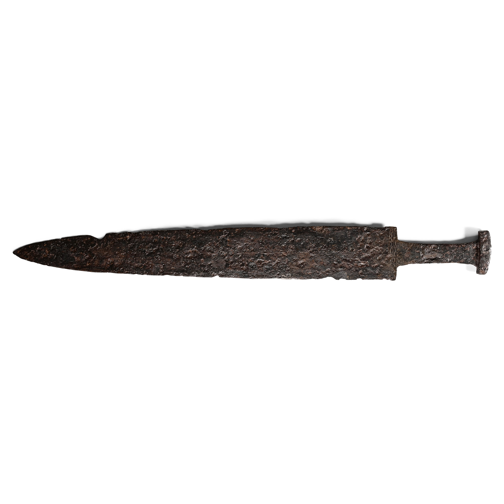 Scythian Iron Wide-Bladed Sword with Engraved Decoration