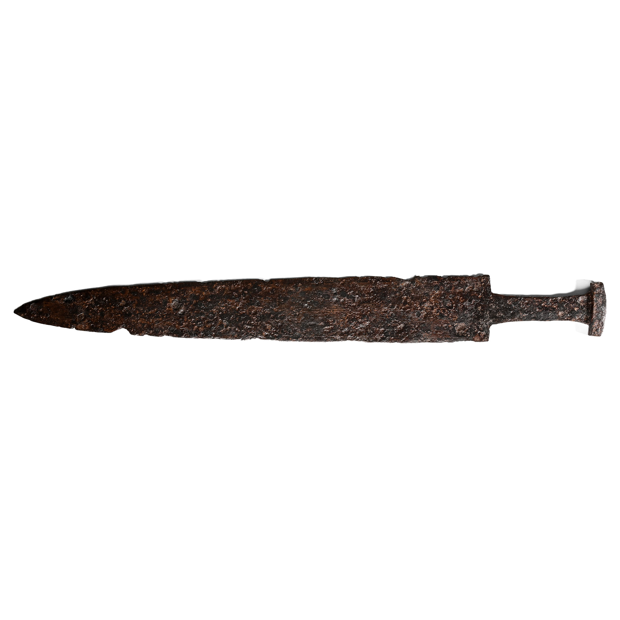 Scythian Iron Wide-Bladed Sword with Engraved Decoration