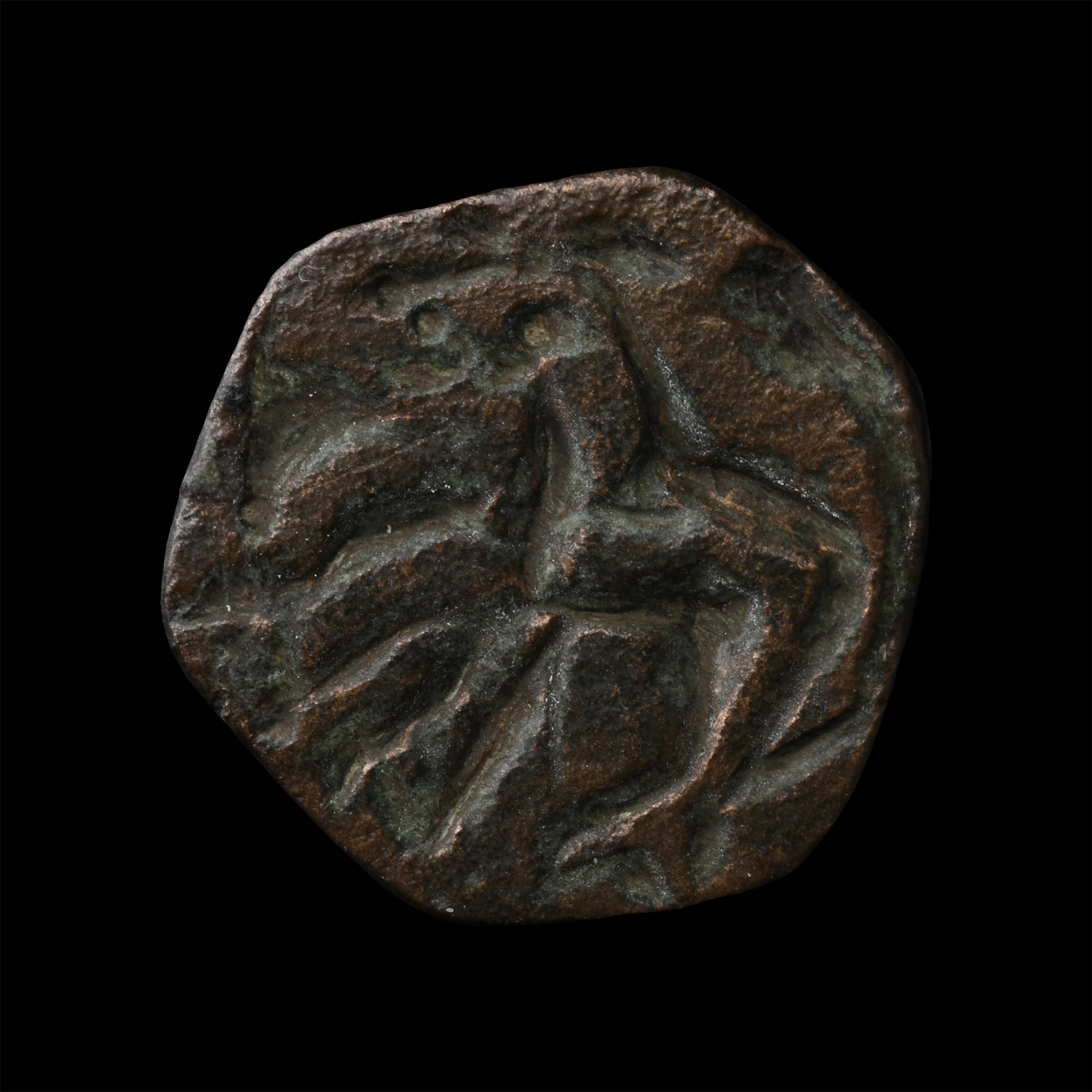 Byzantine Bronze Pendant Seal with Horse