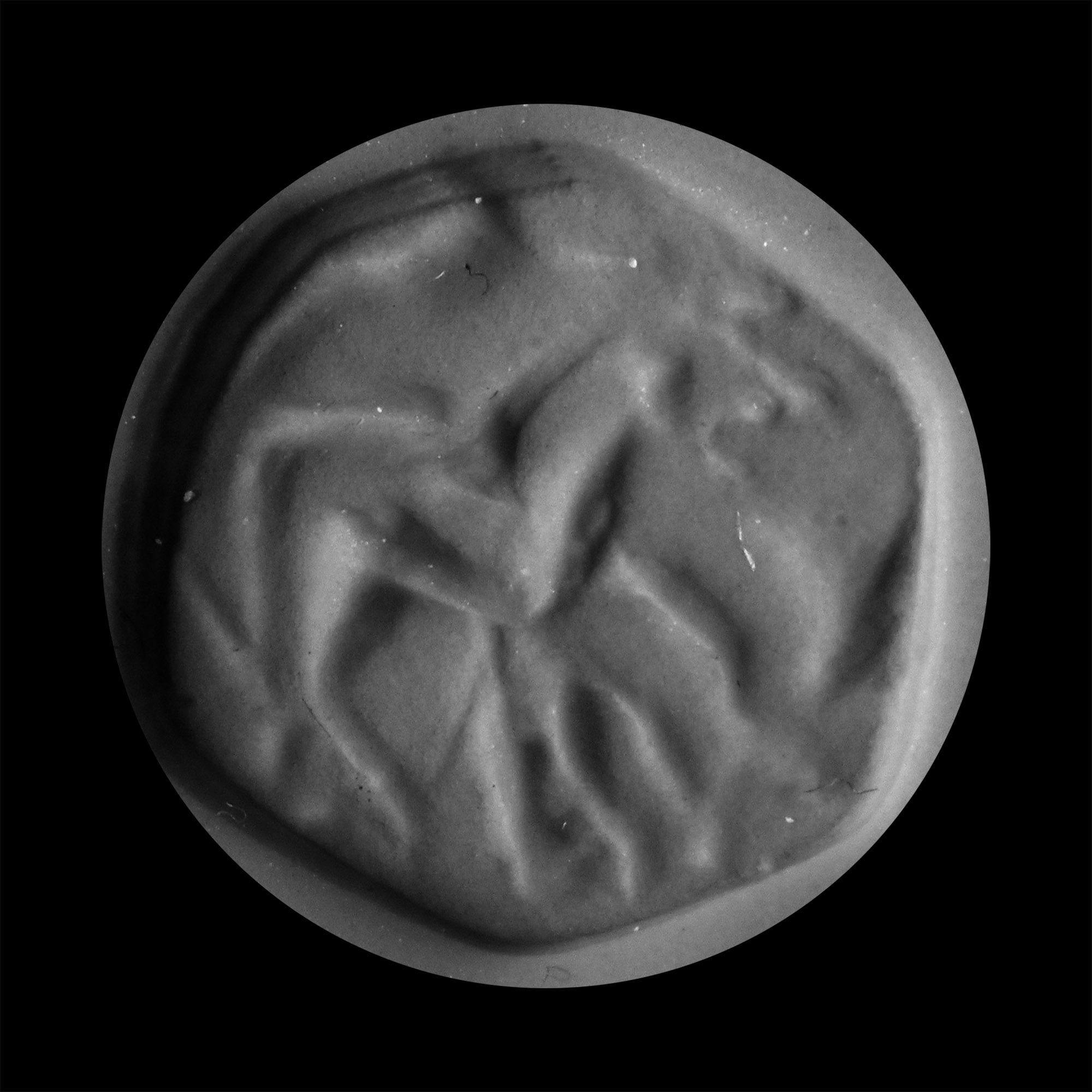 Byzantine Bronze Pendant Seal with Horse