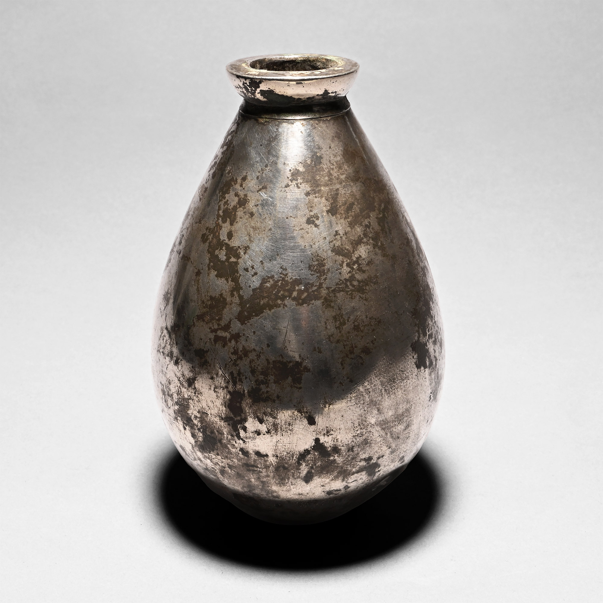 Large Sasanian Silver Bulb-Shaped Vessel