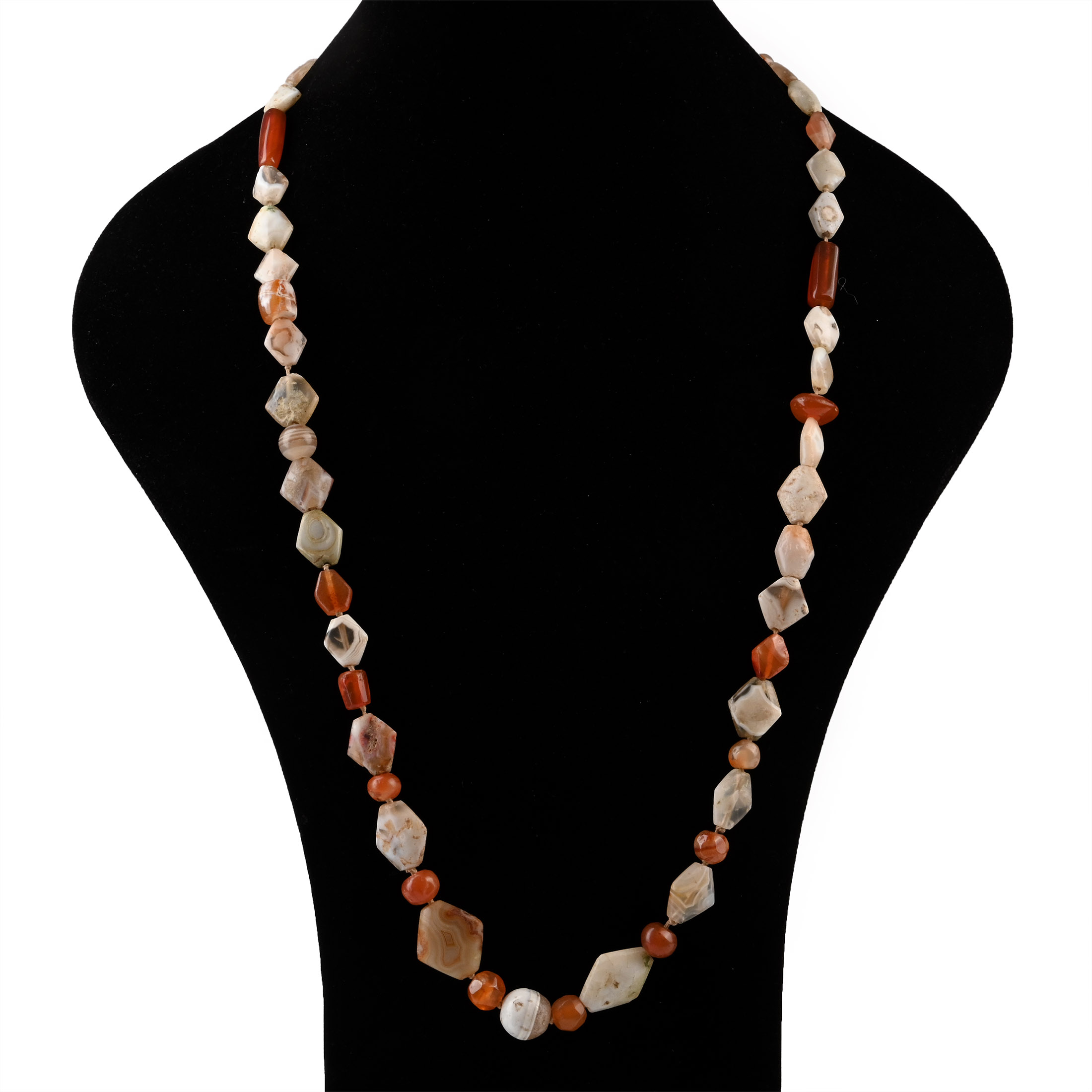 Bactrian Carnelian and Agate Bead Necklace