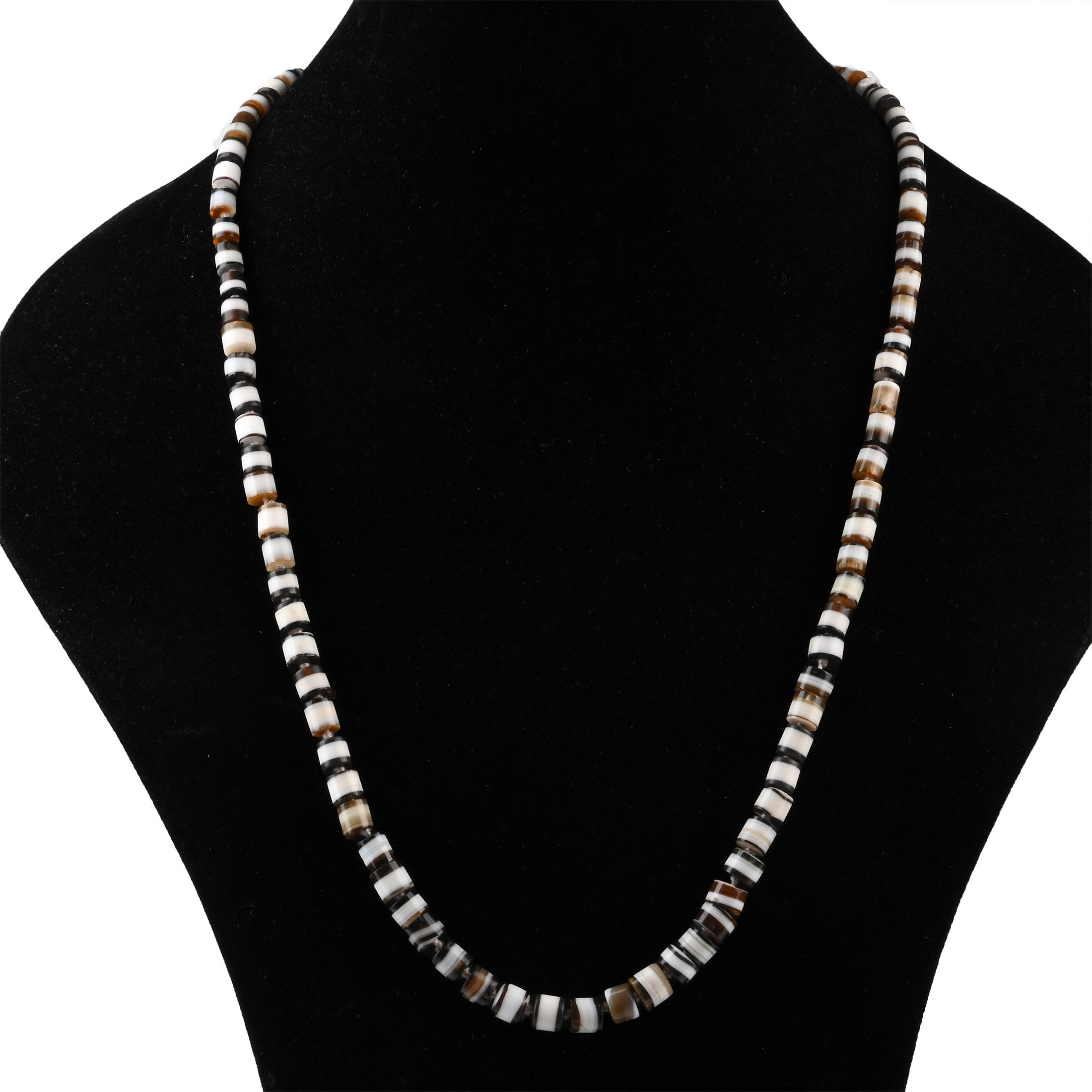 Bactrian Banded Agate Bead Necklace