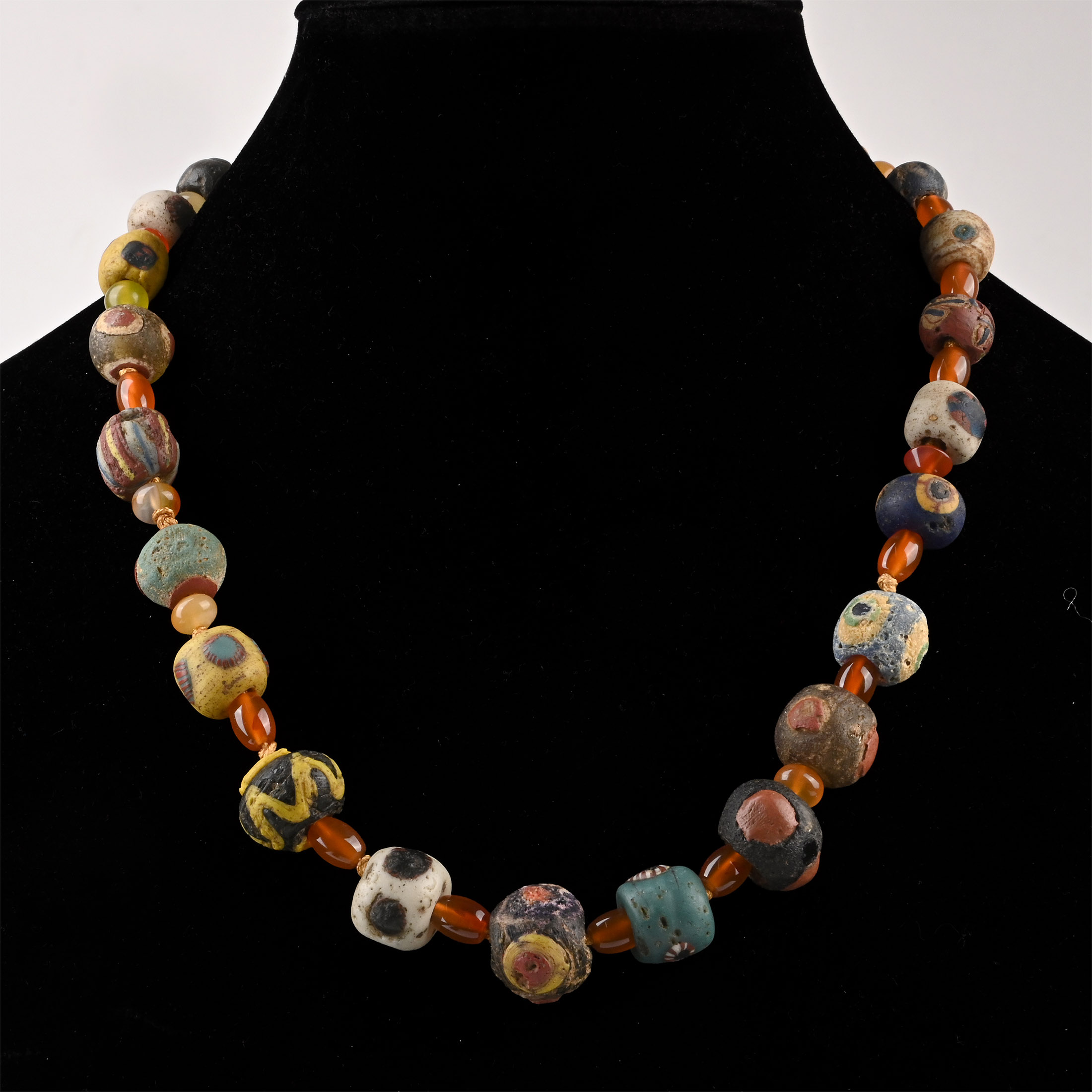 Roman and Later Glass 'Eye' Bead Necklace