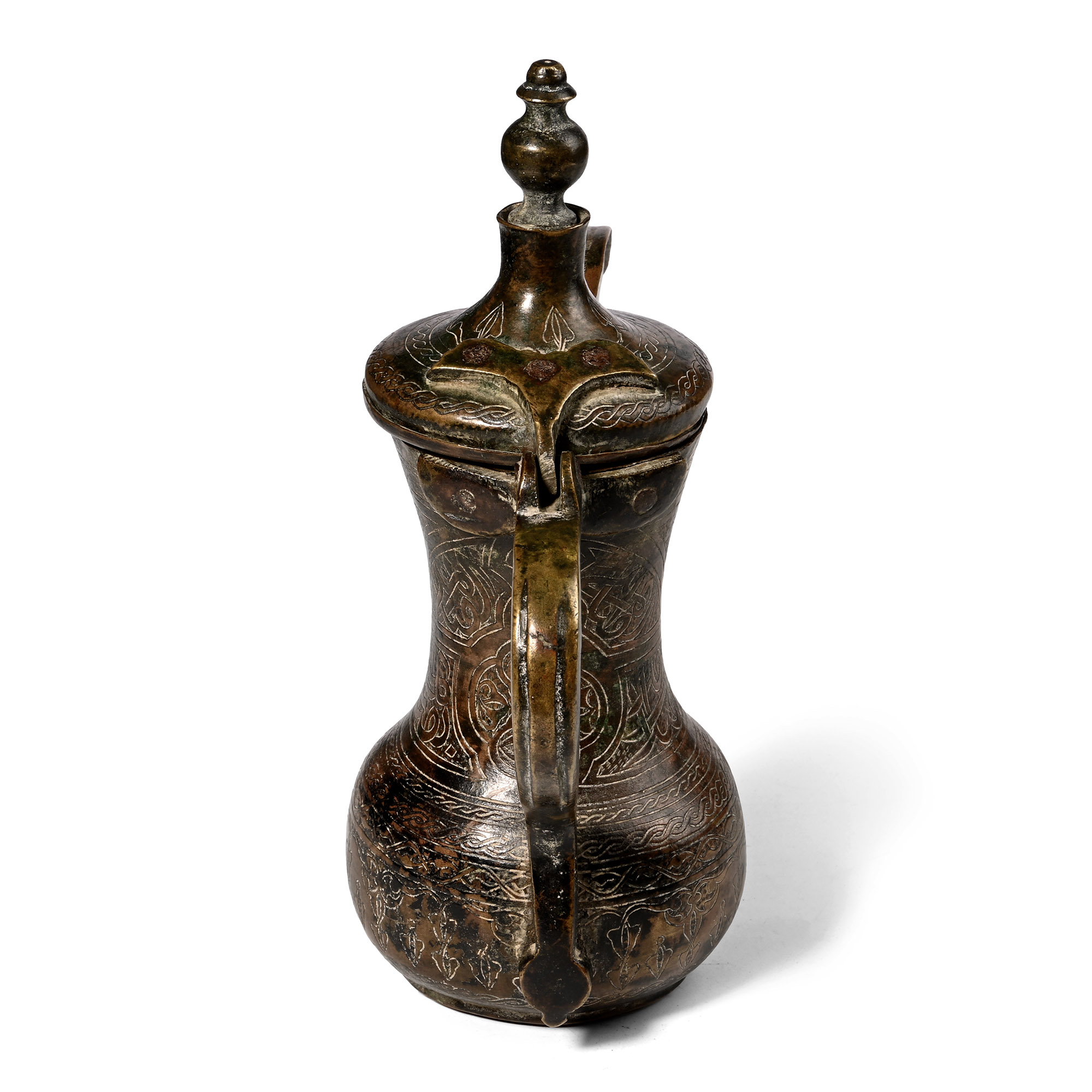 Syrian or Turkish Copper Ewer with Calligraphic Inscription