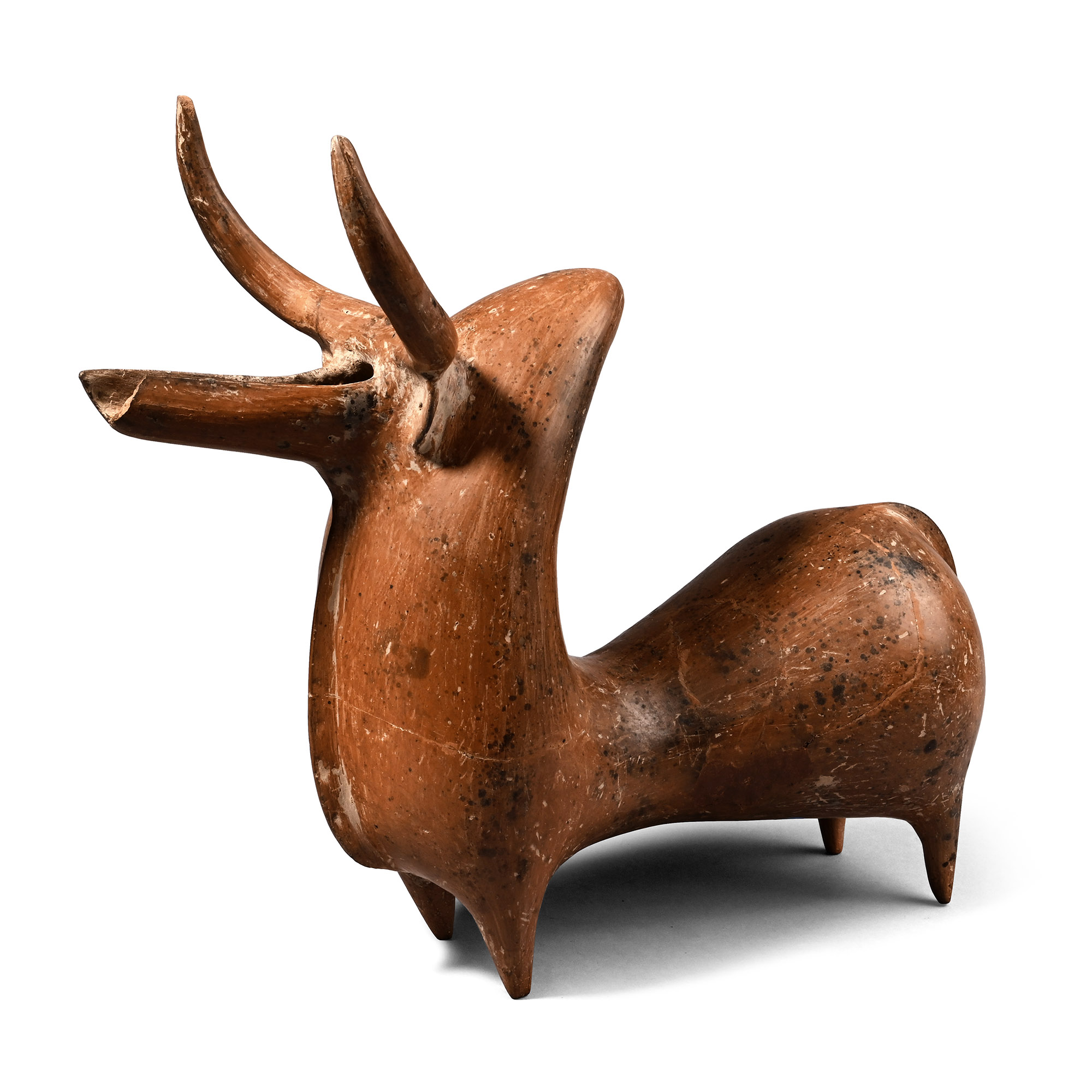Amlash Style Terracotta Bull Rhyton