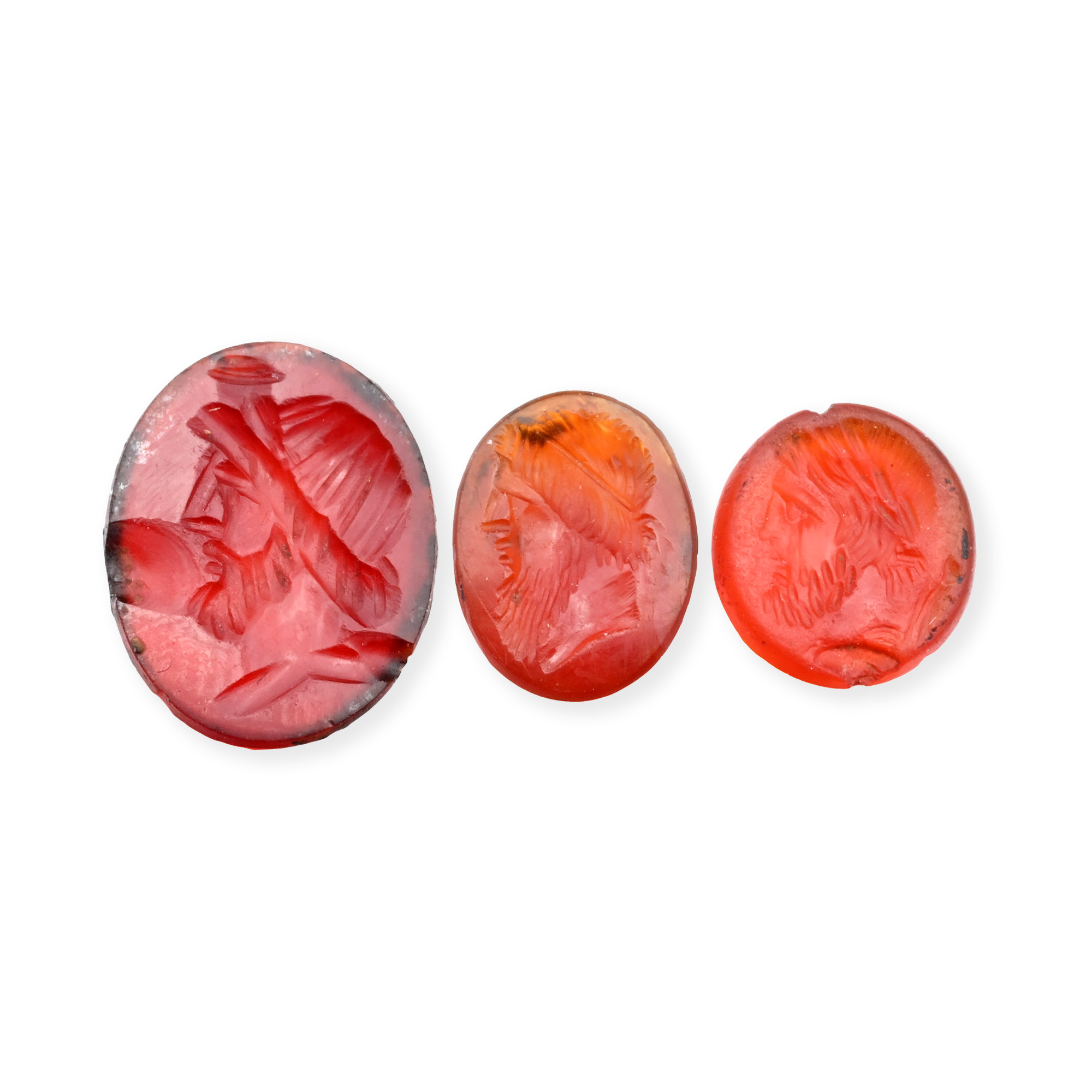 Roman Carnelian Gemstone Collection with Jupiter Effigies