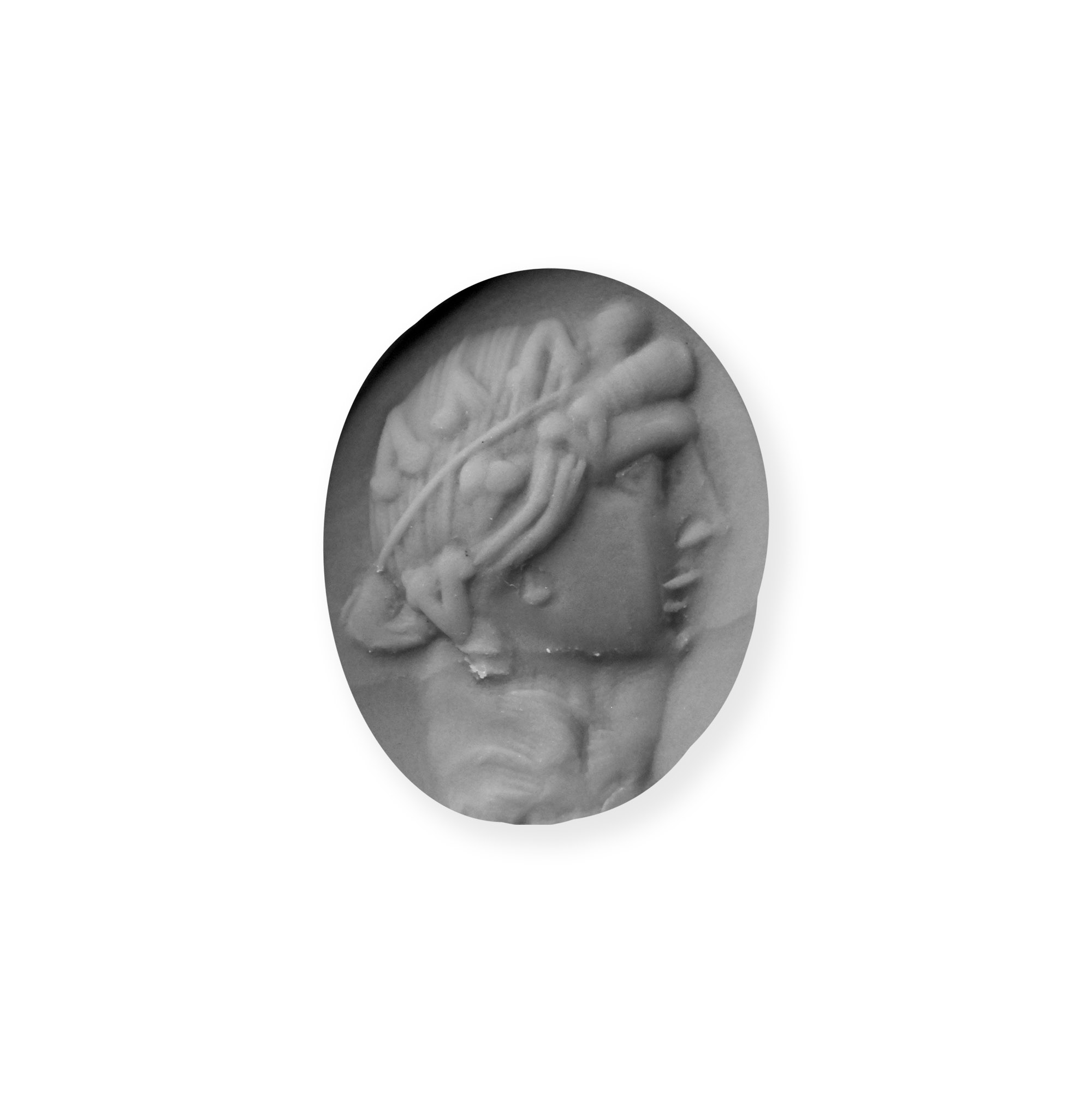 Roman Carnelian Intaglio with Head of Bacchante