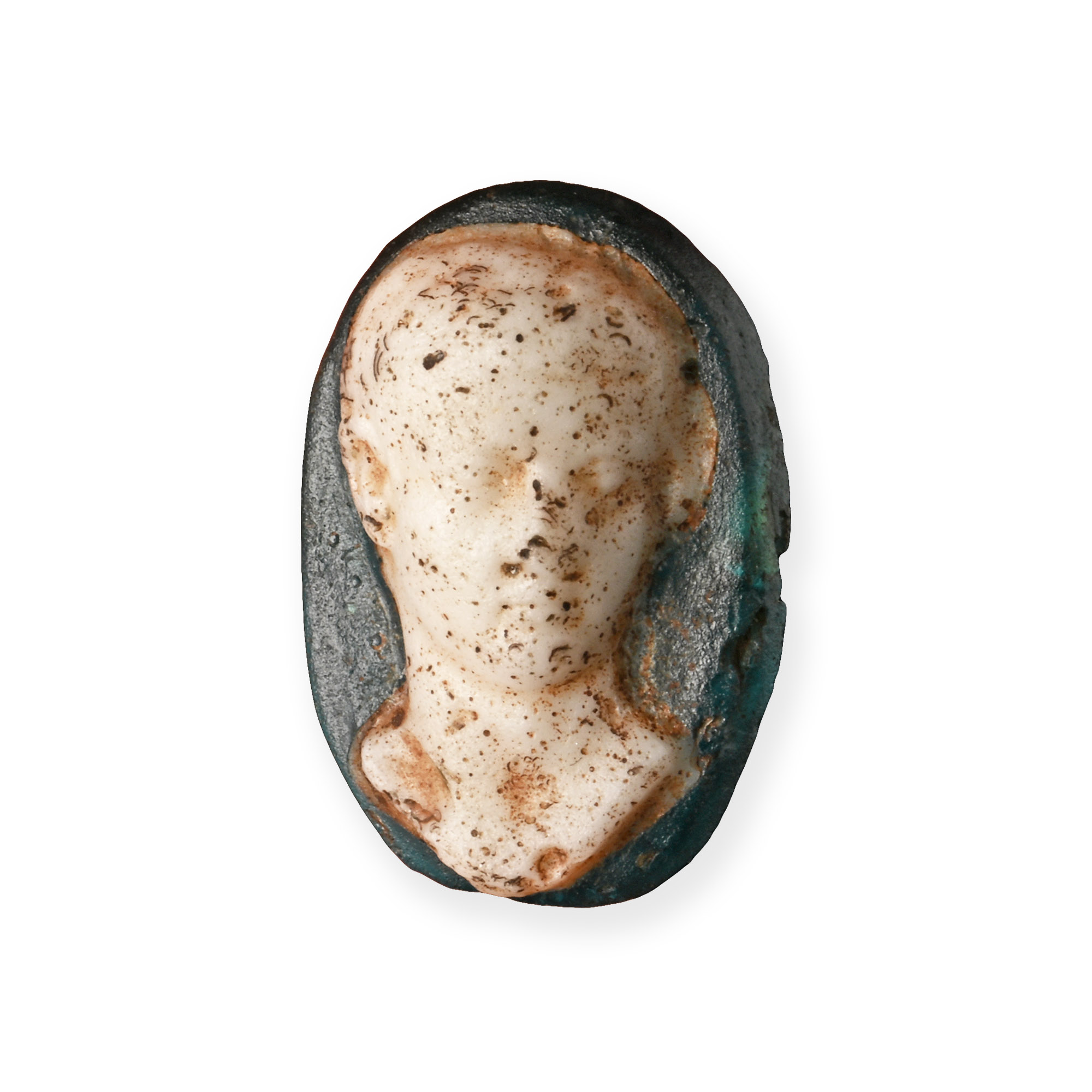 Roman Glass Cameo with a Julio-Claudian Prince, Possibly Drusus