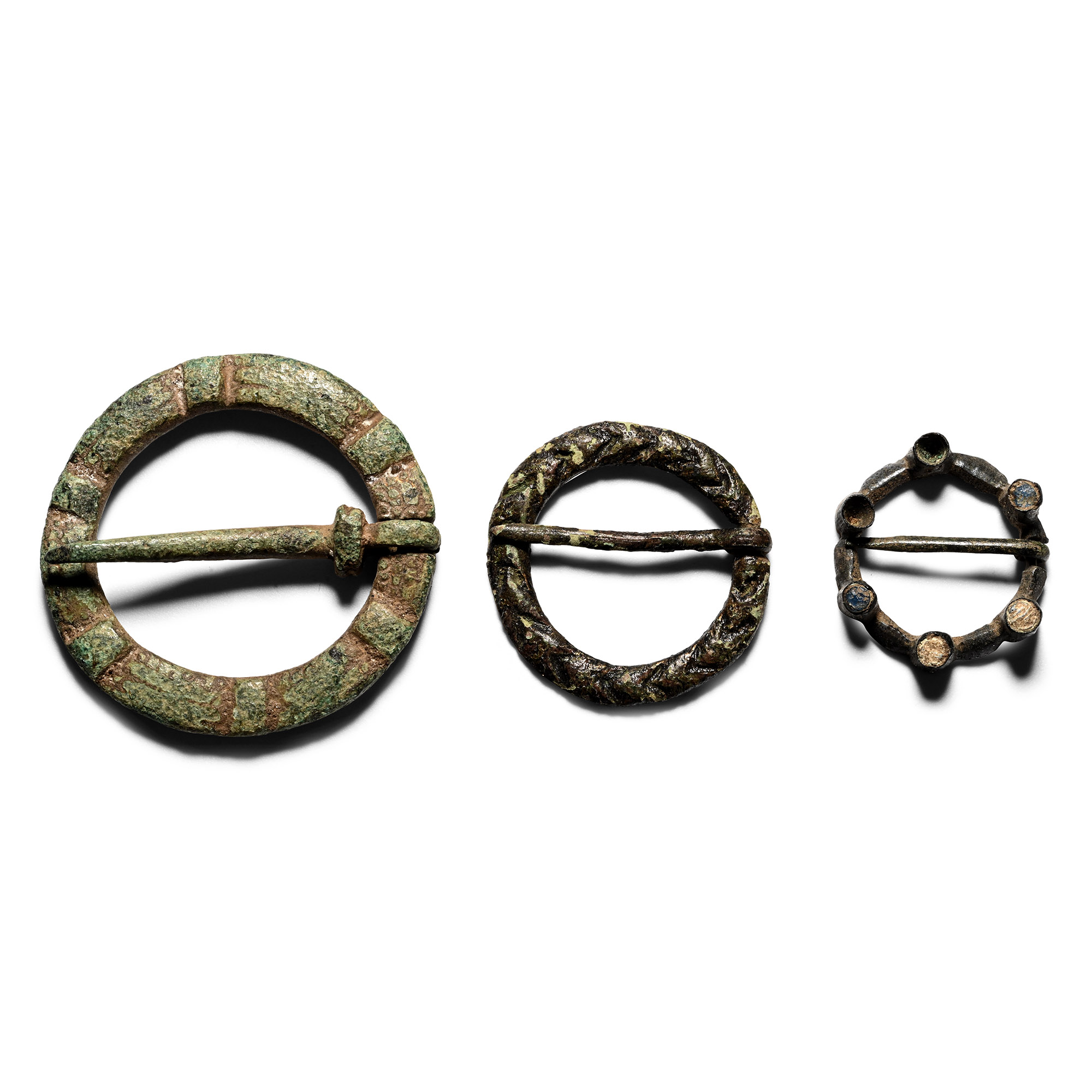 Medieval Bronze Ring Brooch Group