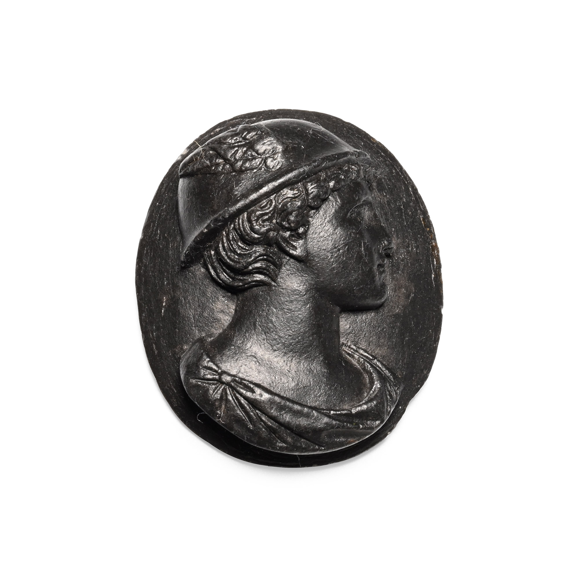 Victorian Lava Cameo with Hermes