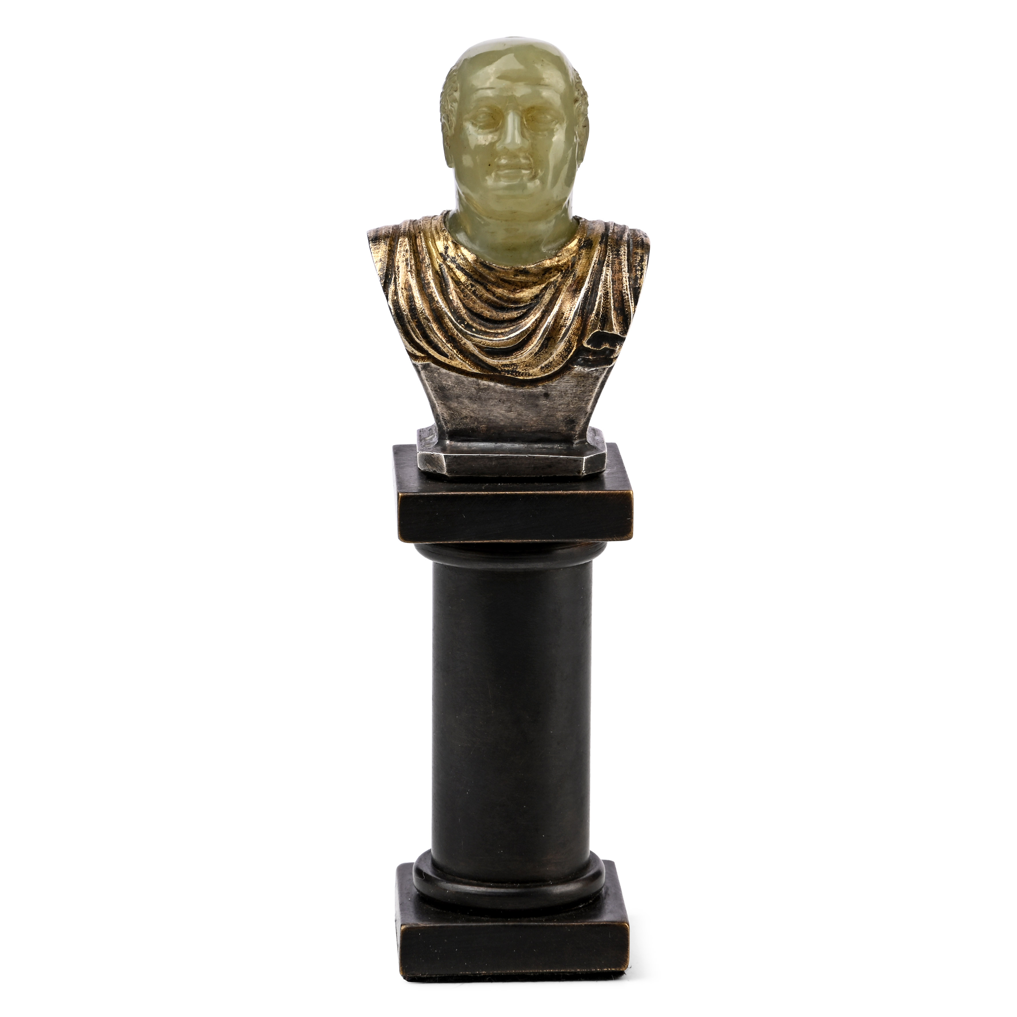 Chalcedony and Silver-Gilt Bust of the Emperor Vespasian