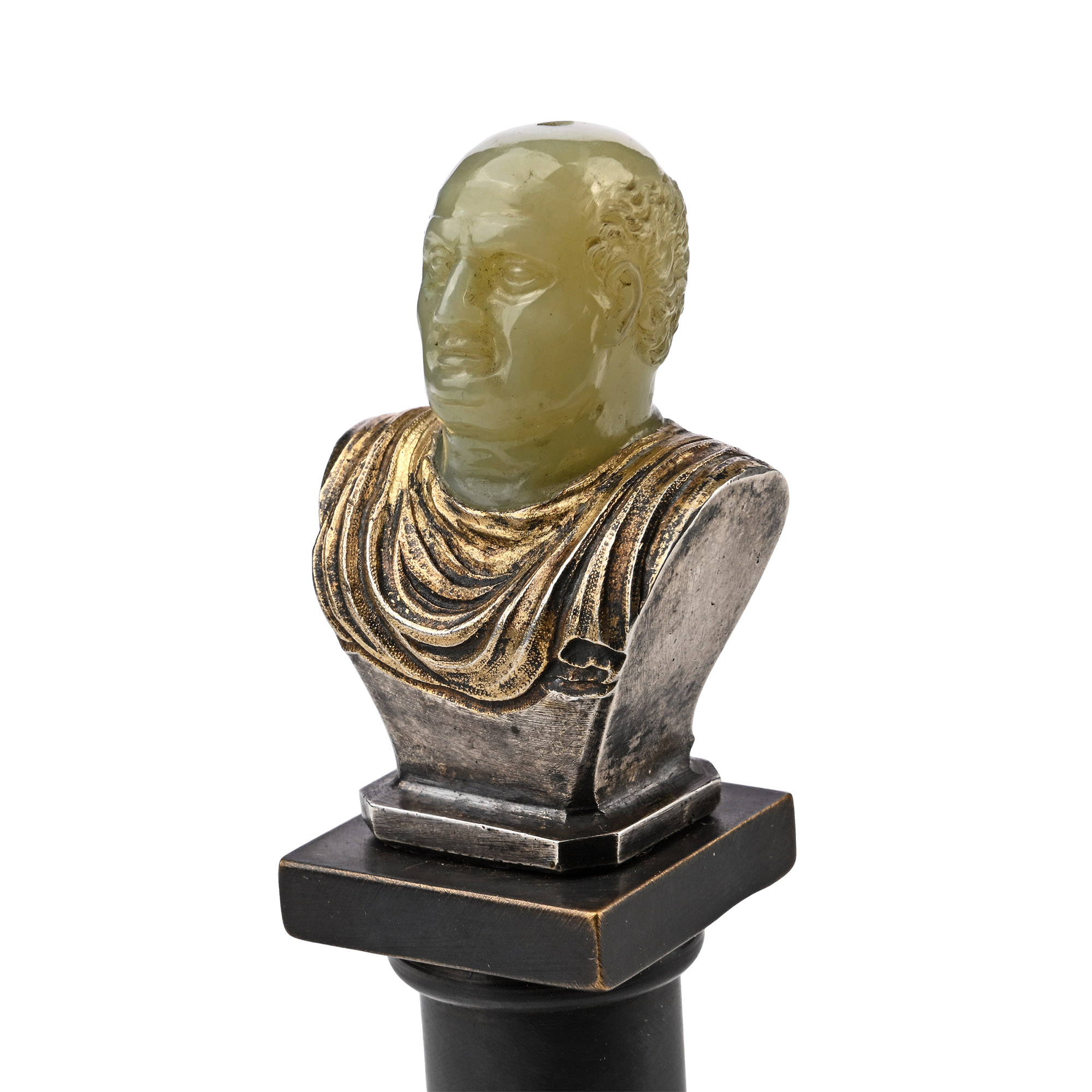 Chalcedony and Silver-Gilt Bust of the Emperor Vespasian